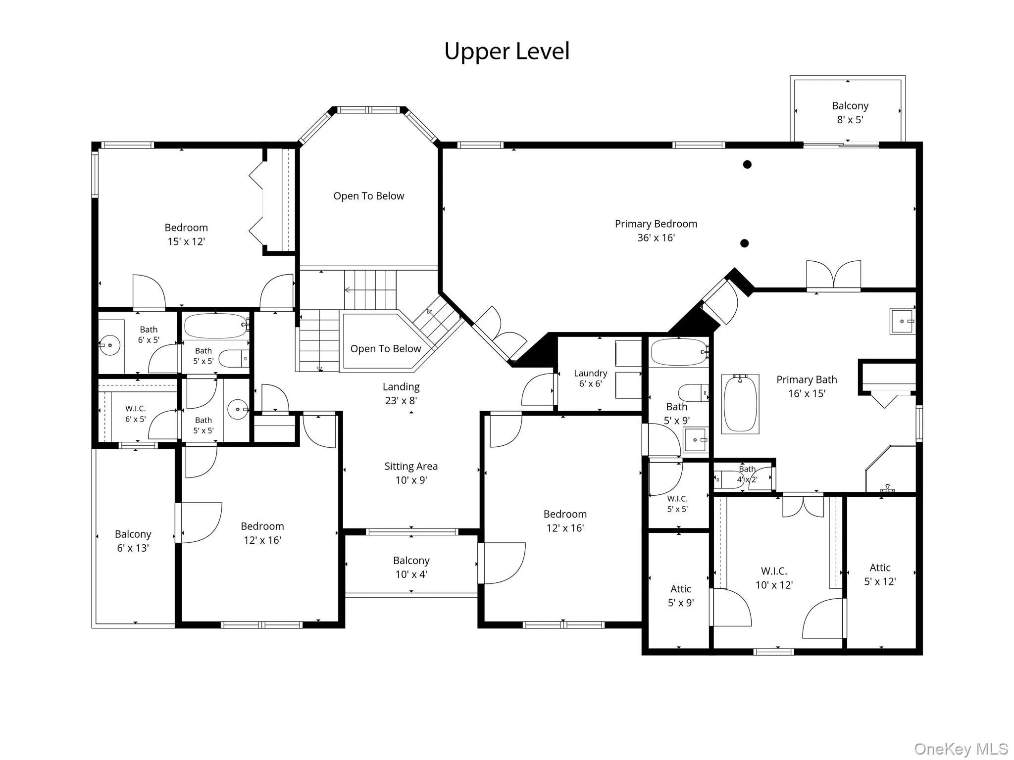 Second level floor plan Second level floor plan