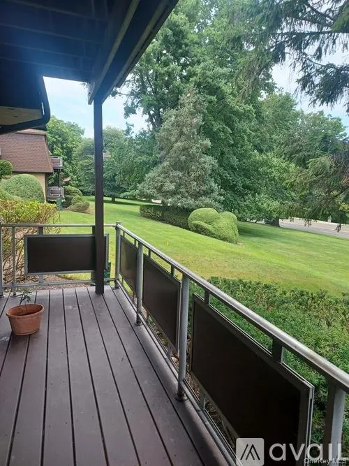 Deck with lawn views Deck with lawn views