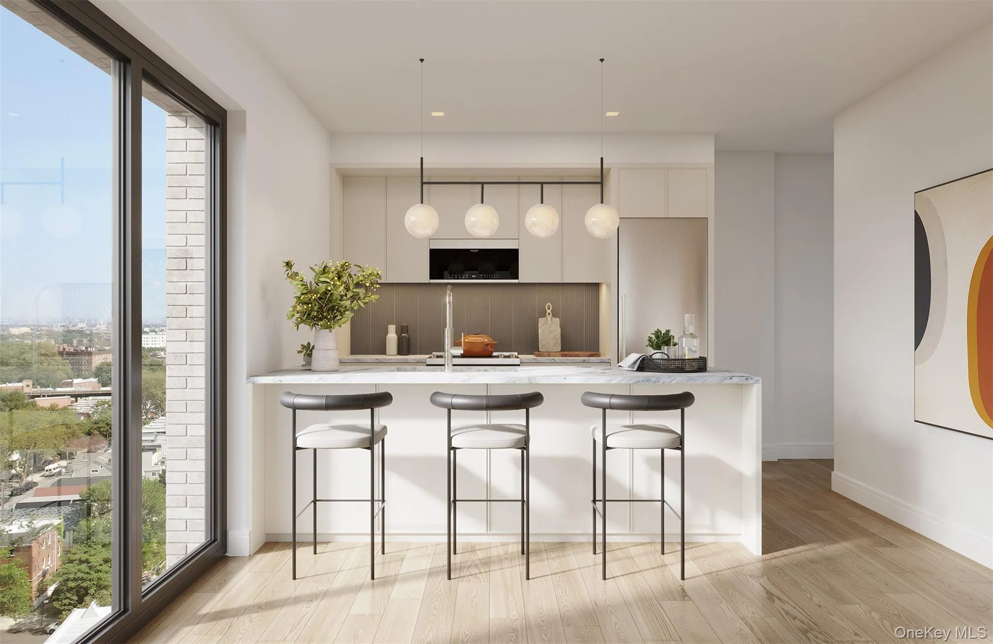 Kitchen with a peninsula, healthy amount of natural light, a kitchen breakfast bar, and recessed lighting Kitchen with a peninsula, healthy amount of natural light, a kitchen breakfast bar, and recessed lighting