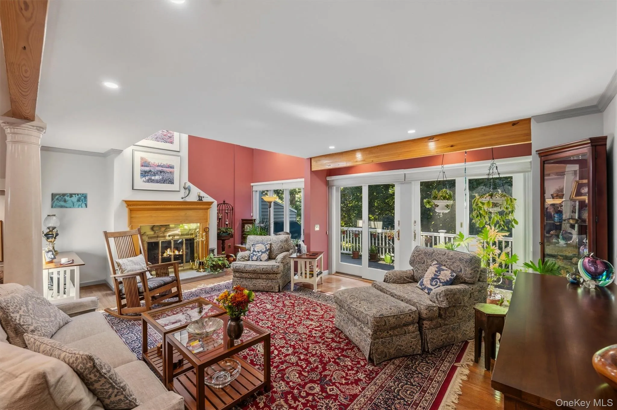 spacious living room with sliding doors to deck spacious living room with sliding doors to deck