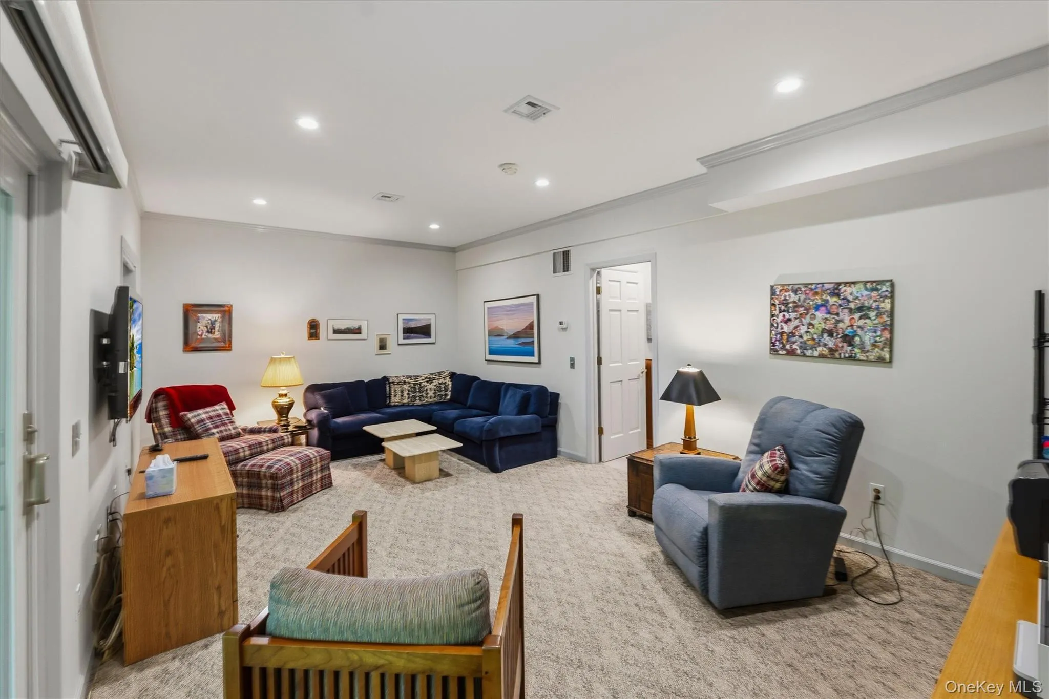 Multi purpose area used as a family room Multi purpose area used as a family room