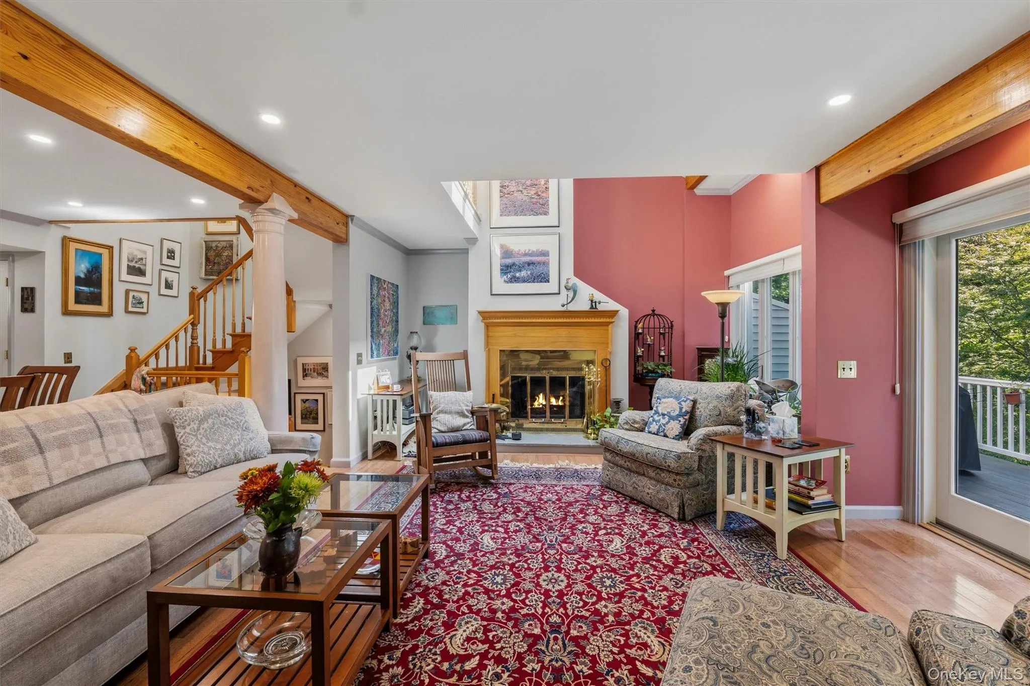 Oversized living room with fireplace. Oversized living room with fireplace.