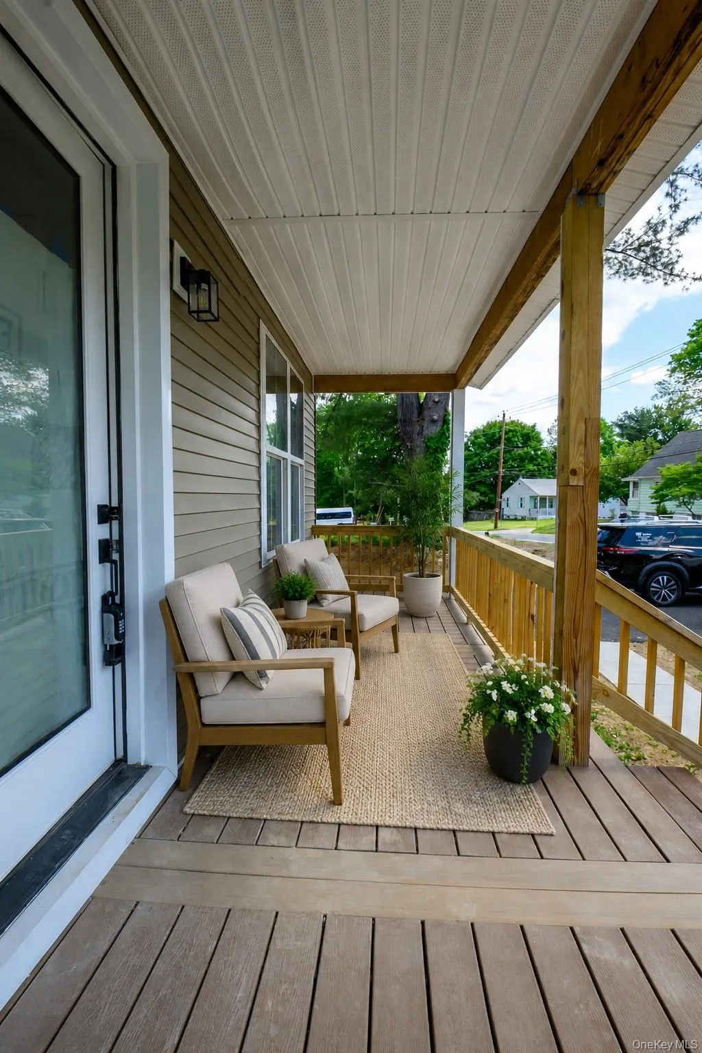 Virtually enhanced front porch Virtually enhanced front porch