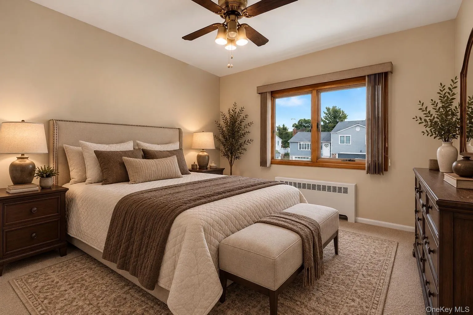 Virtually staged bedroom. Virtually staged bedroom.