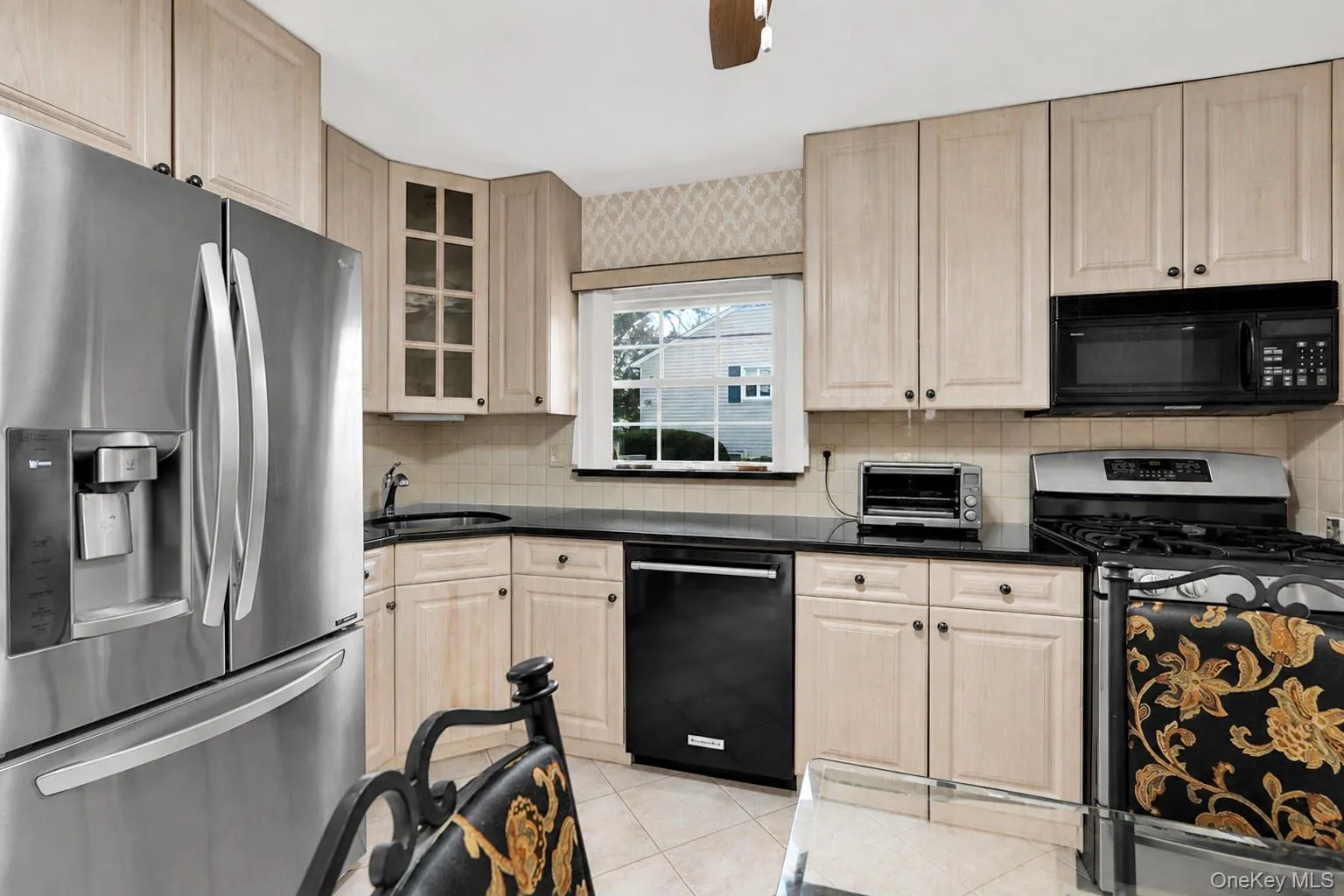 Kitchen with eat in space. Kitchen with eat in space.