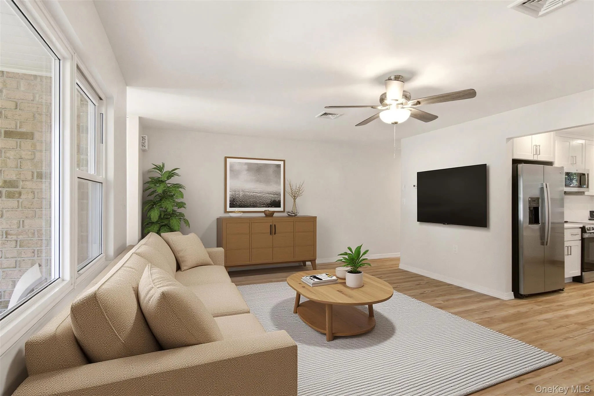 Virtually staged living room Virtually staged living room