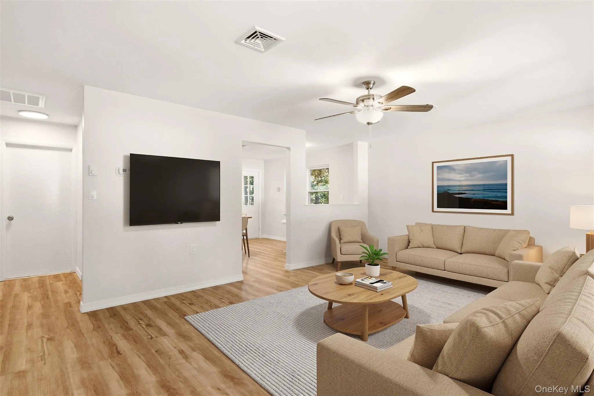 Virtually staged living room Virtually staged living room
