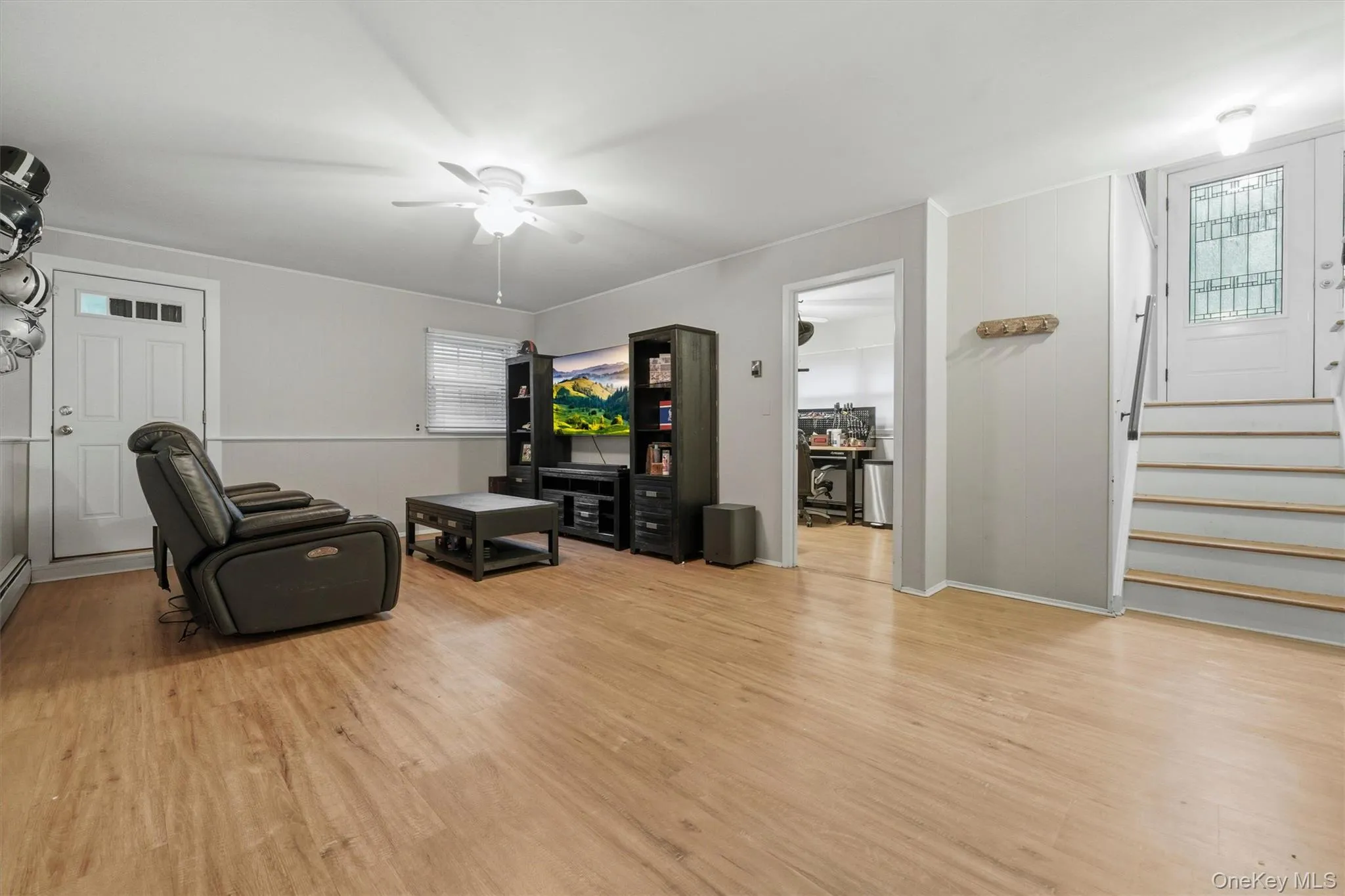 Lower level family room. Lower level family room.