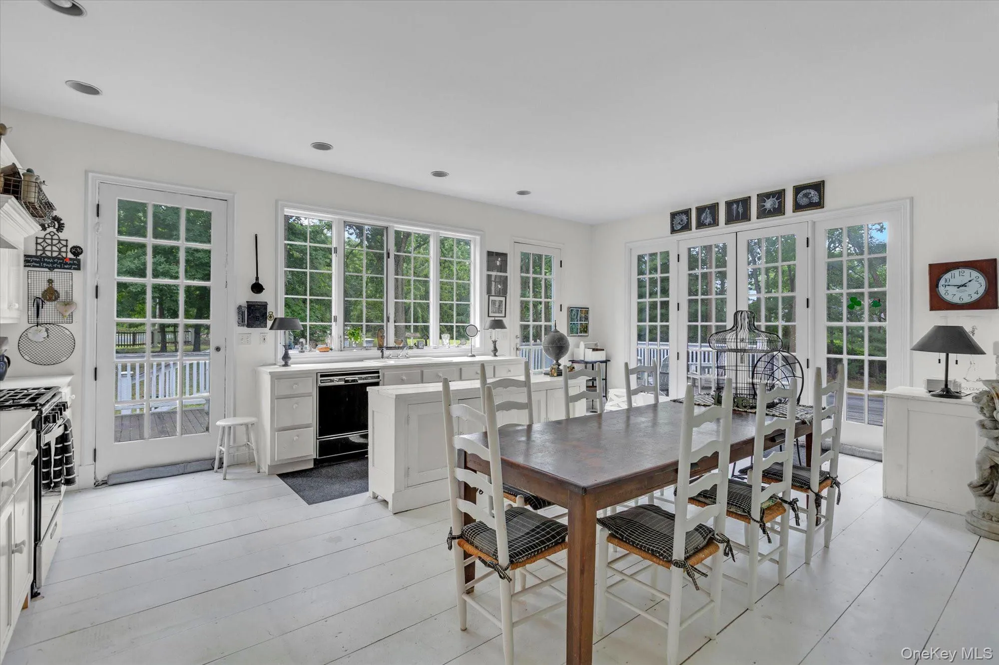 Eat-In Kitchen With French Doors To Deck Eat-In Kitchen With French Doors To Deck