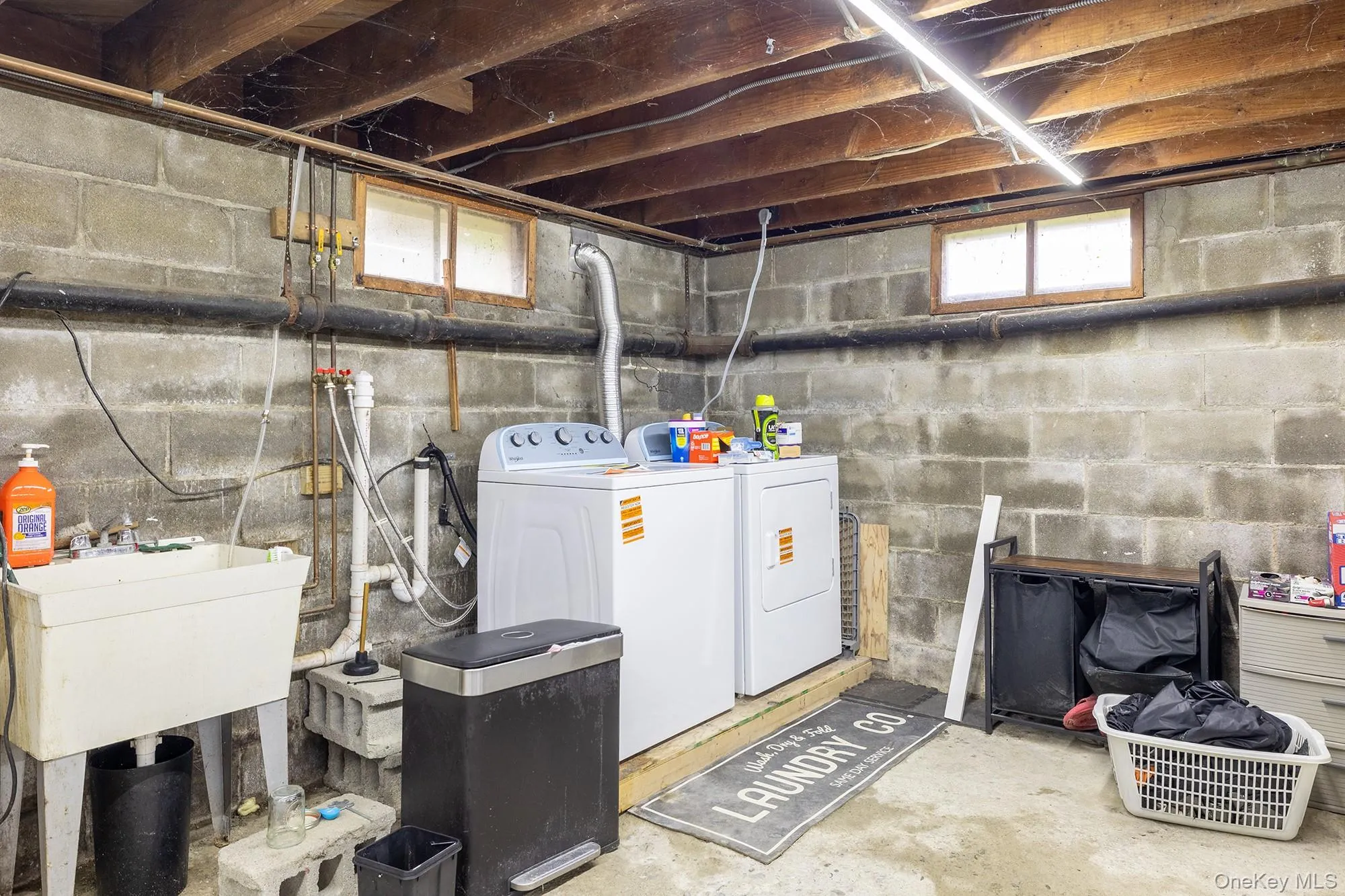 Laundry in basement Laundry in basement