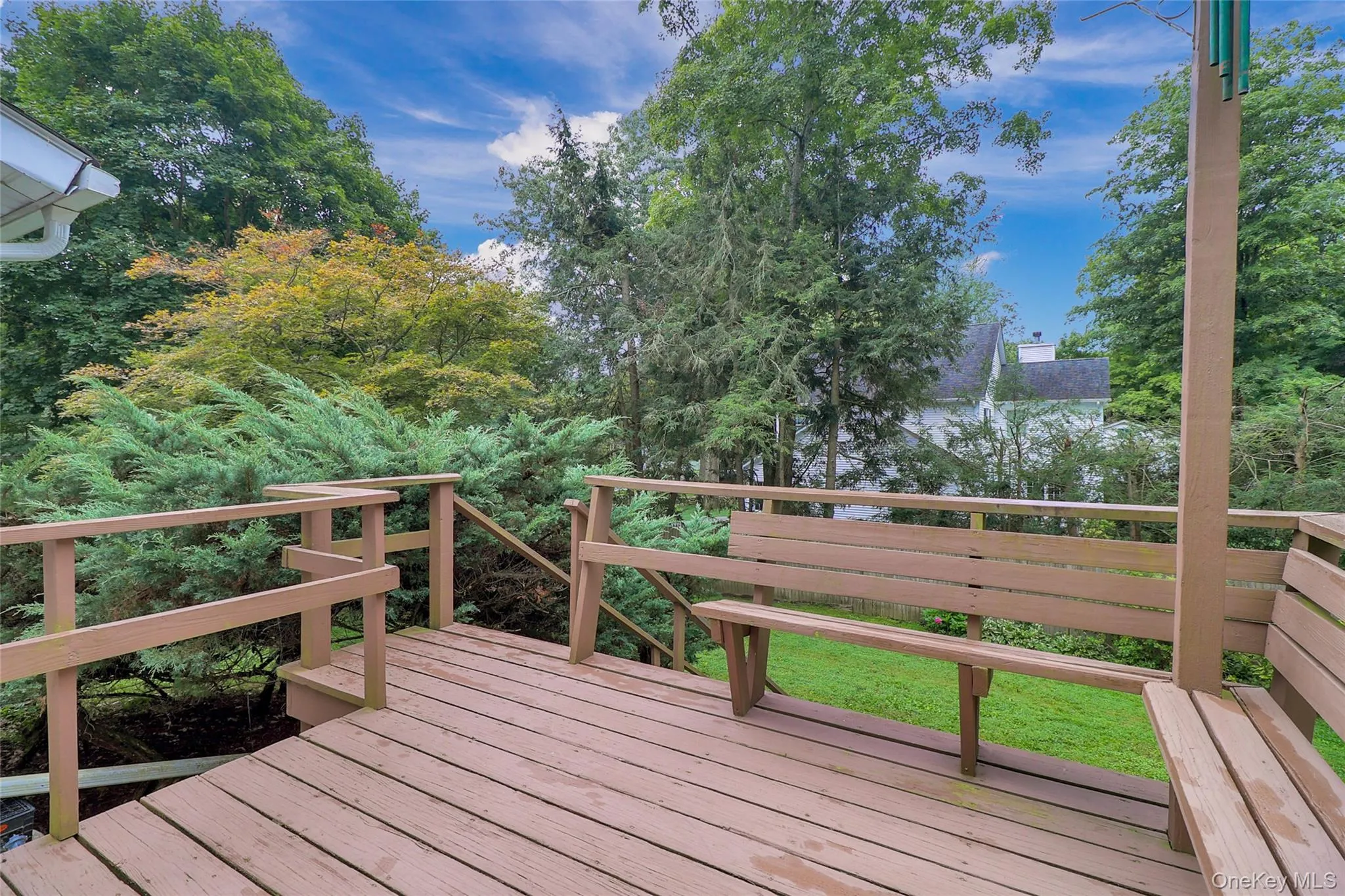 Private deck with stairs to yard Private deck with stairs to yard