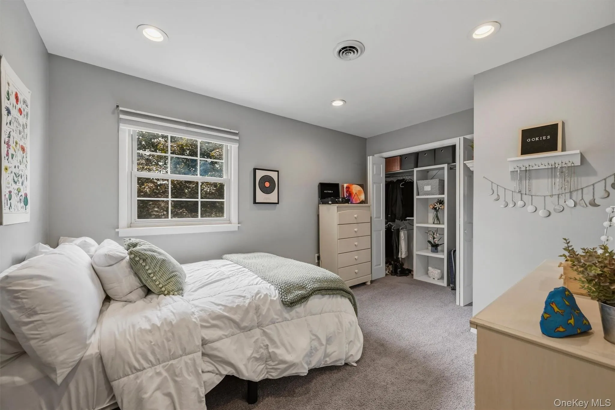 This bedrooms offers a unique closet system. This bedrooms offers a unique closet system.
