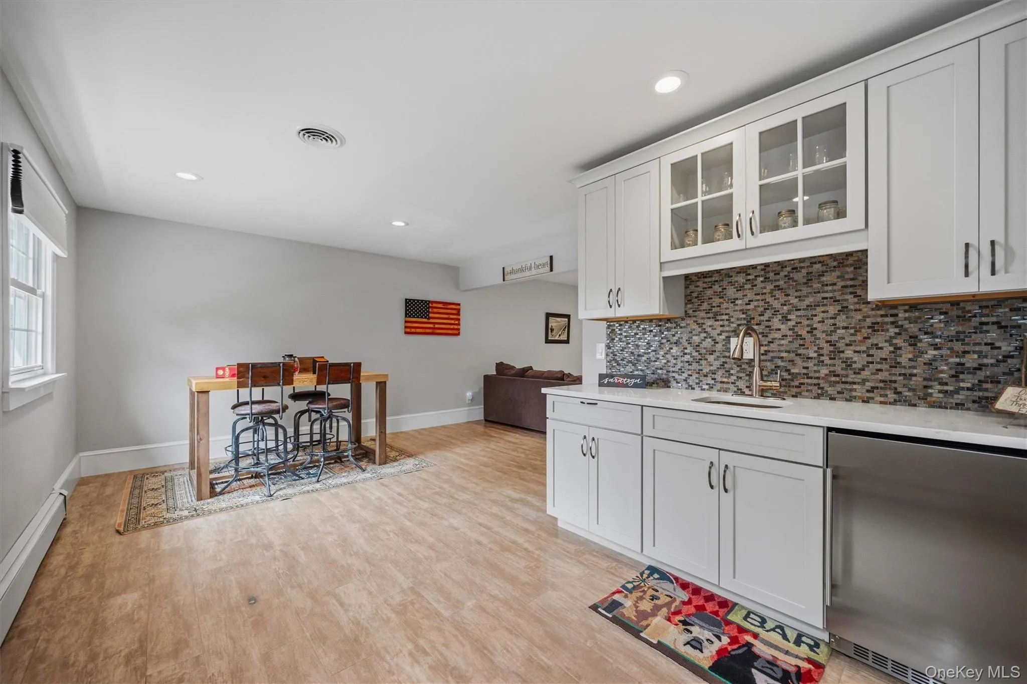 There is space for snacks and chips, glasses and plates. There is space for snacks and chips, glasses and plates.