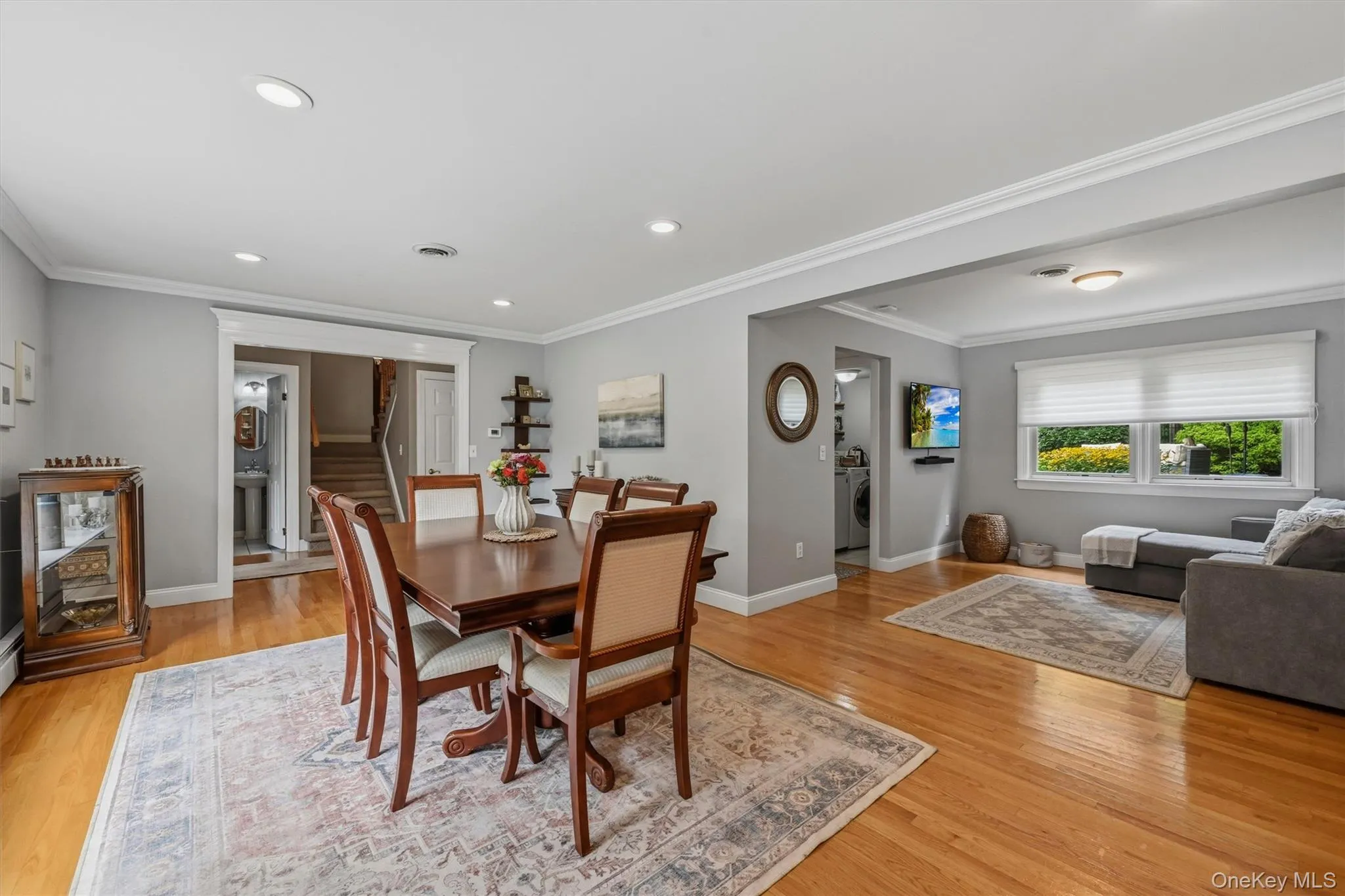 The open floor plan flows right into the living room. The open floor plan flows right into the living room.