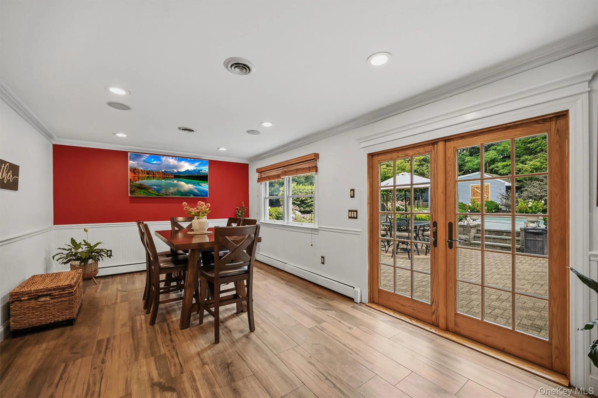 The french doors lead to your resort style back yard. The french doors lead to your resort style back yard.