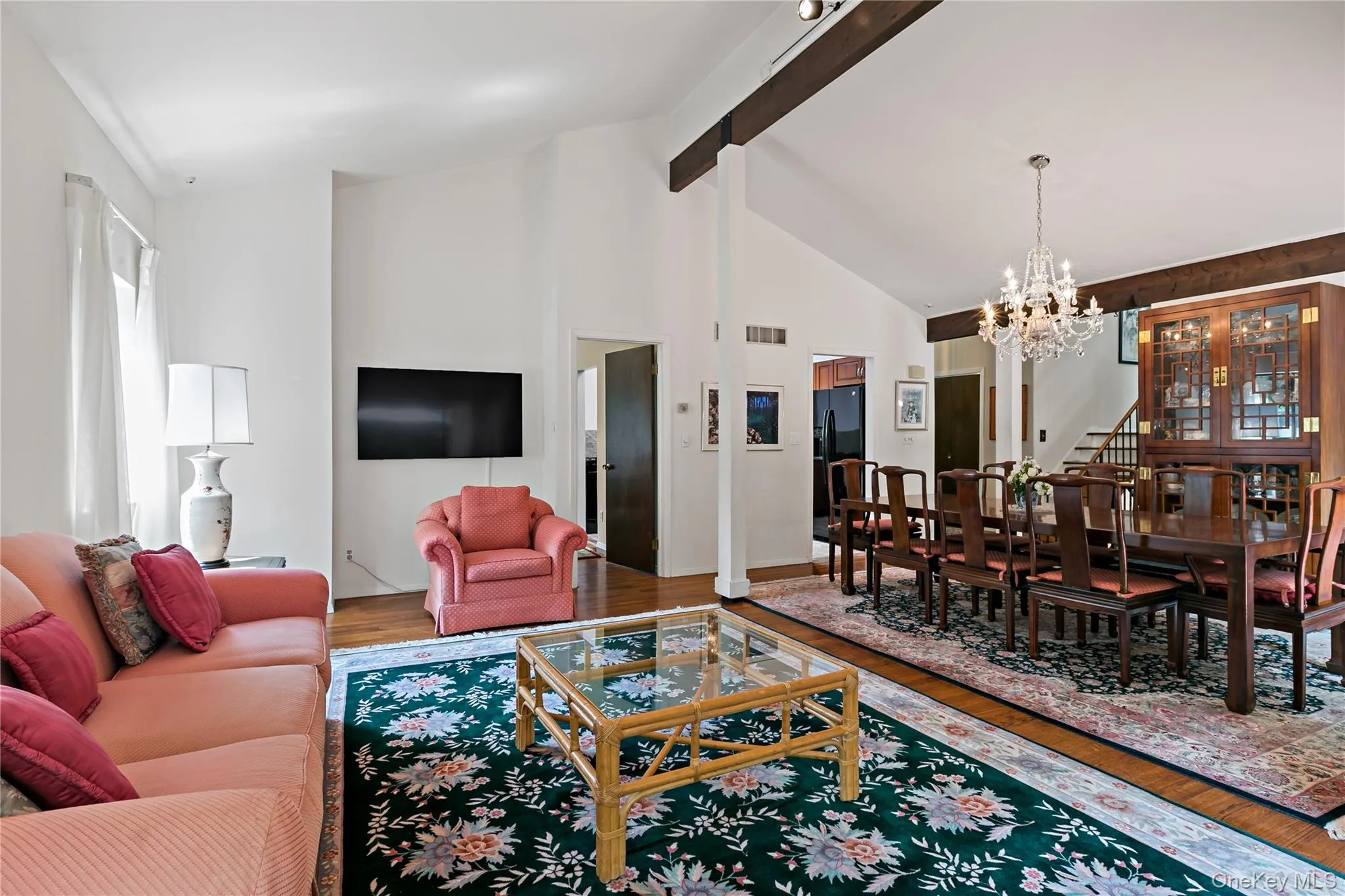 View of Living Room, Dining Room, and door to office. View of Living Room, Dining Room, and door to office.