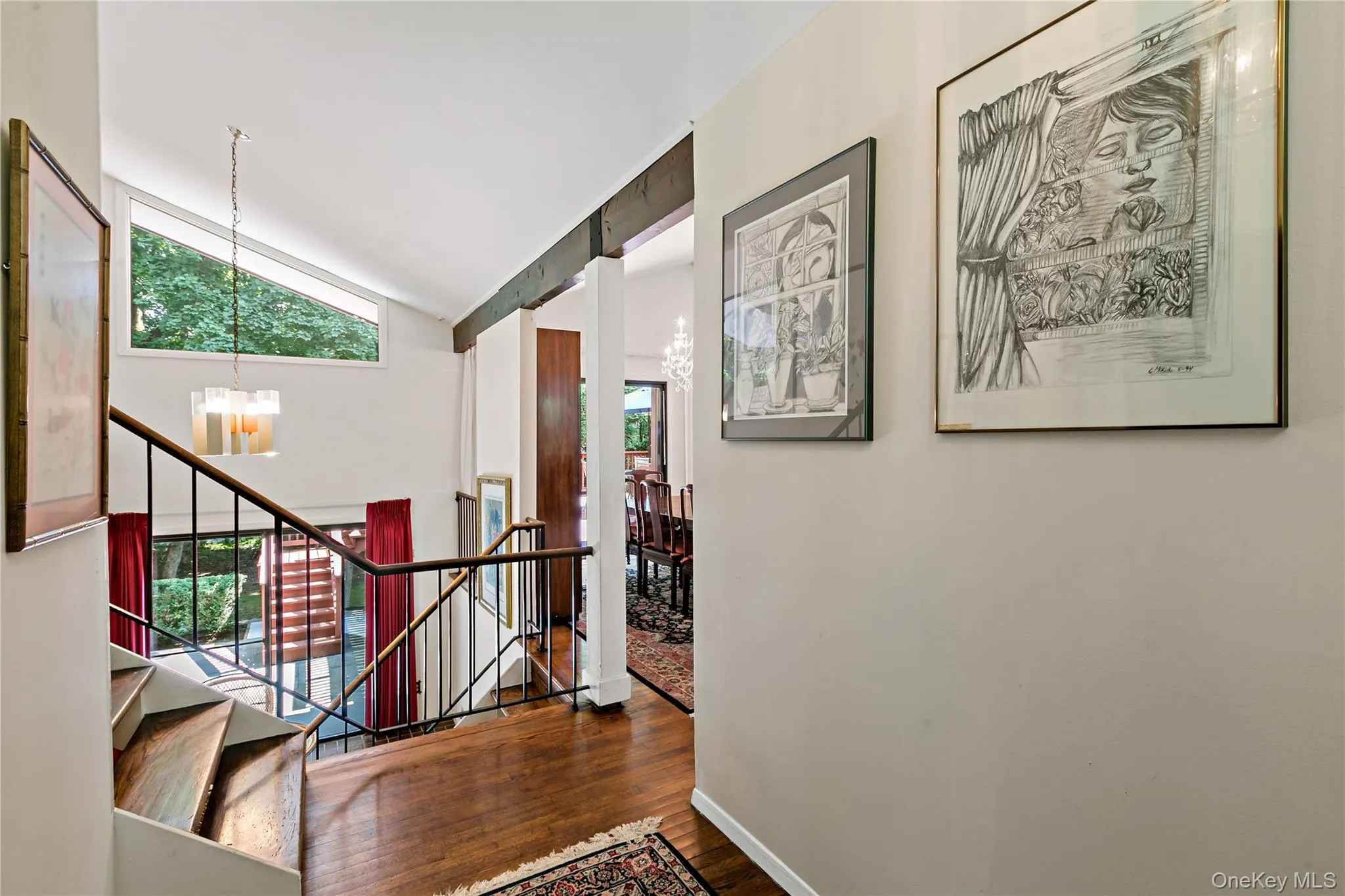 View of magnificent open-concept home with walls of windows and many skylights throughout. View of magnificent open-concept home with walls of windows and many skylights throughout.