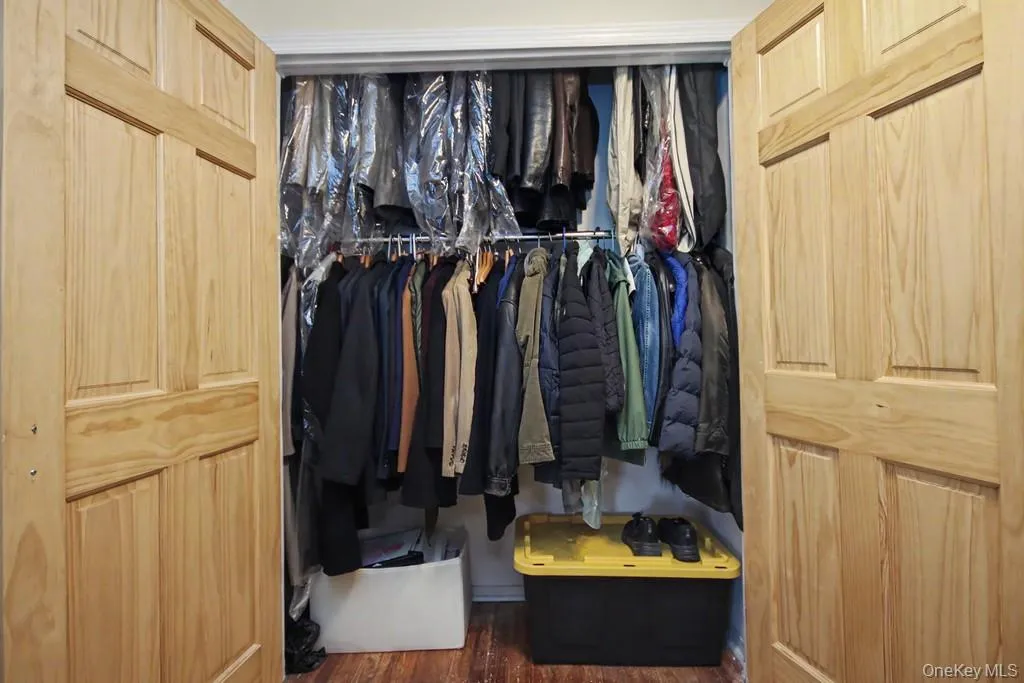 Large double-rod closet in the hallway Large double-rod closet in the hallway