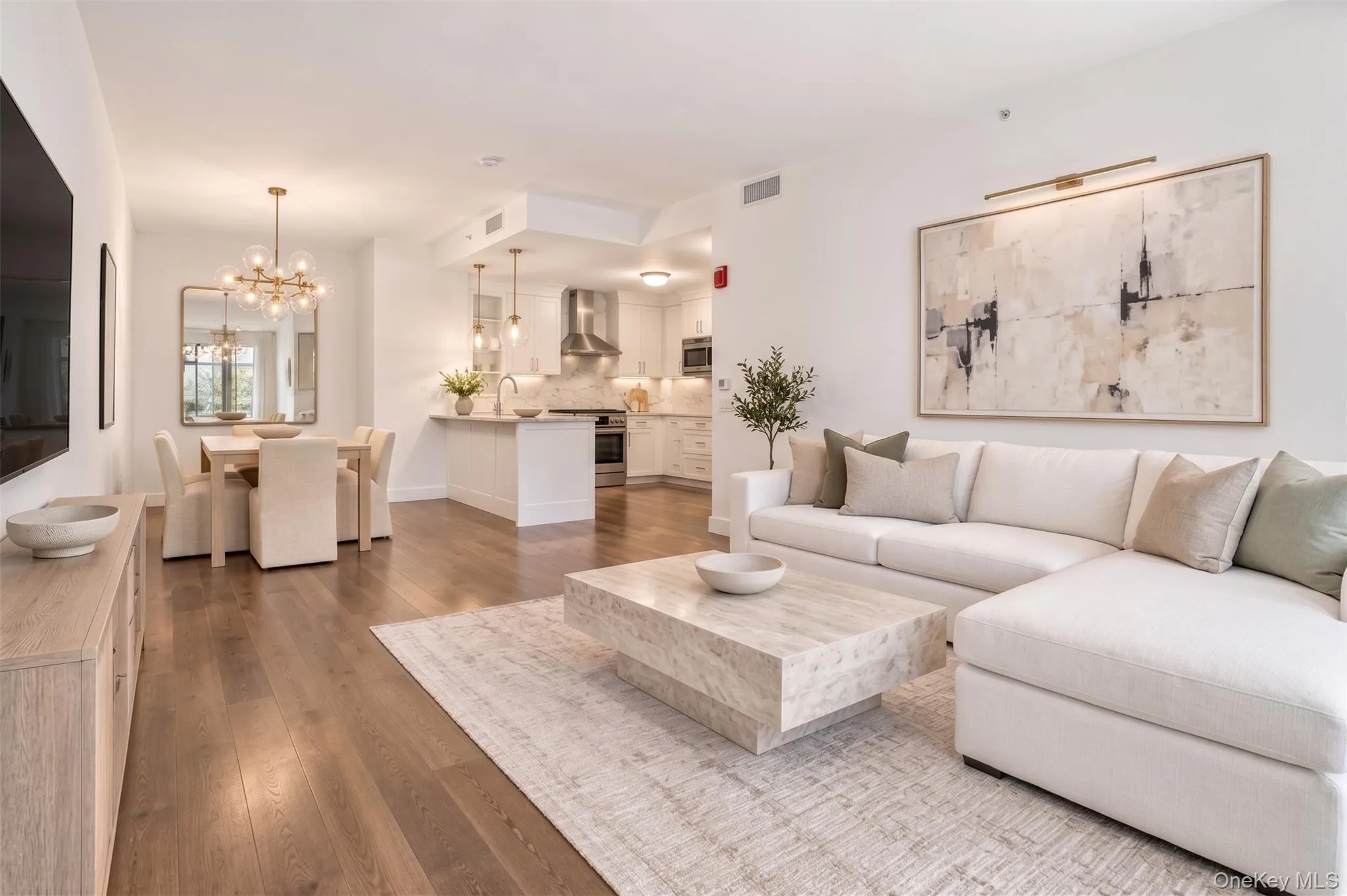 Virtually staged living space Virtually staged living space