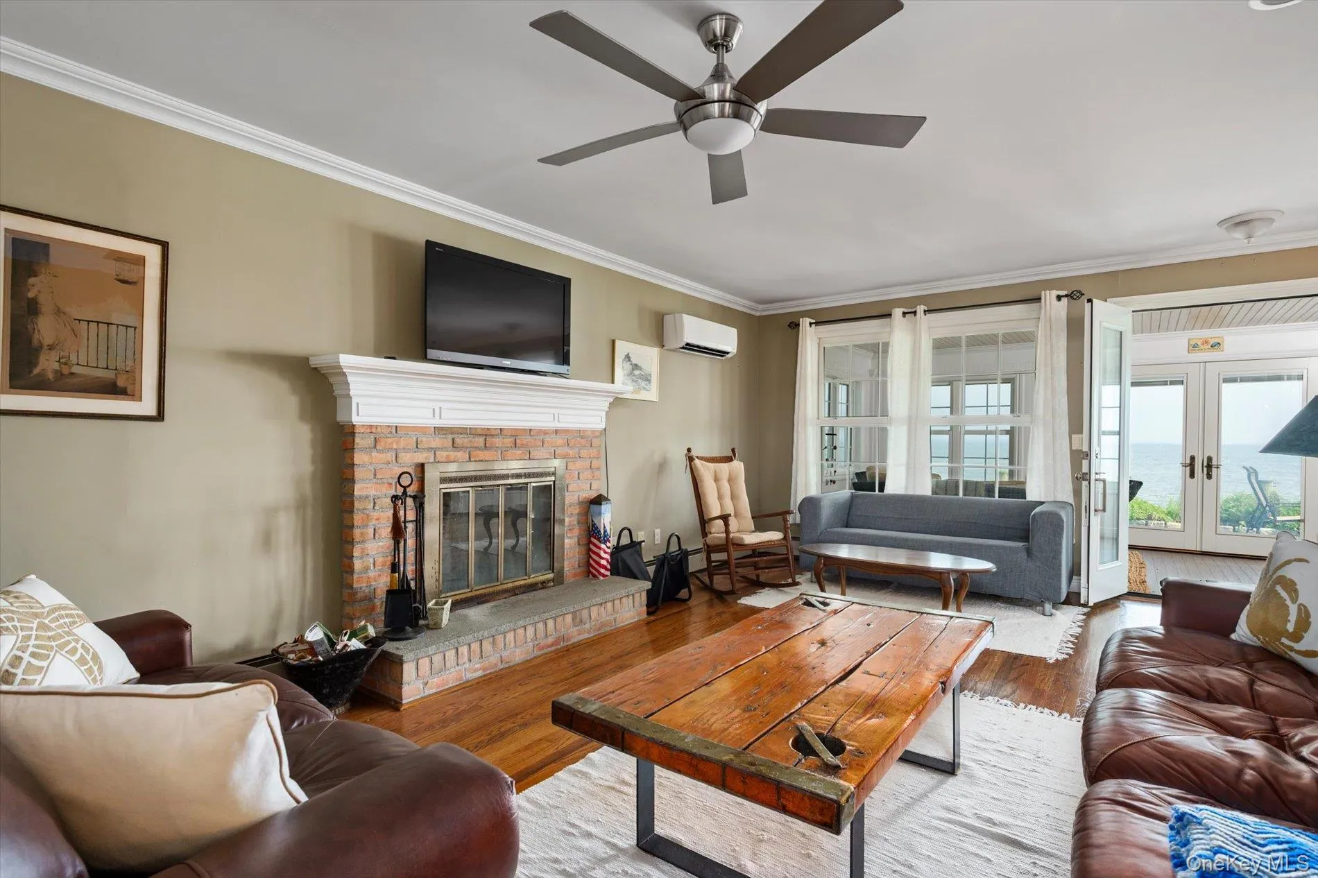 Living Room with wood burning glass door Fireplace Living Room with wood burning glass door Fireplace
