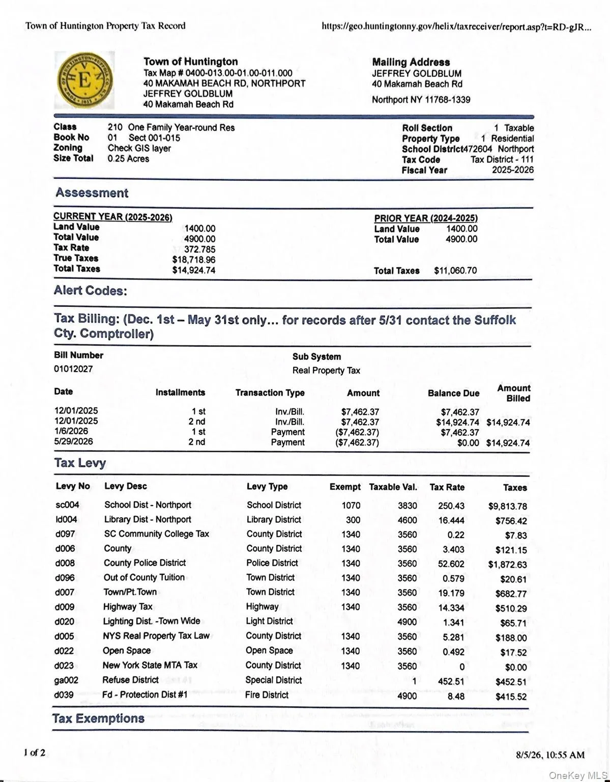 1st of Four Tax lots included in Sale 1st of Four Tax lots included in Sale