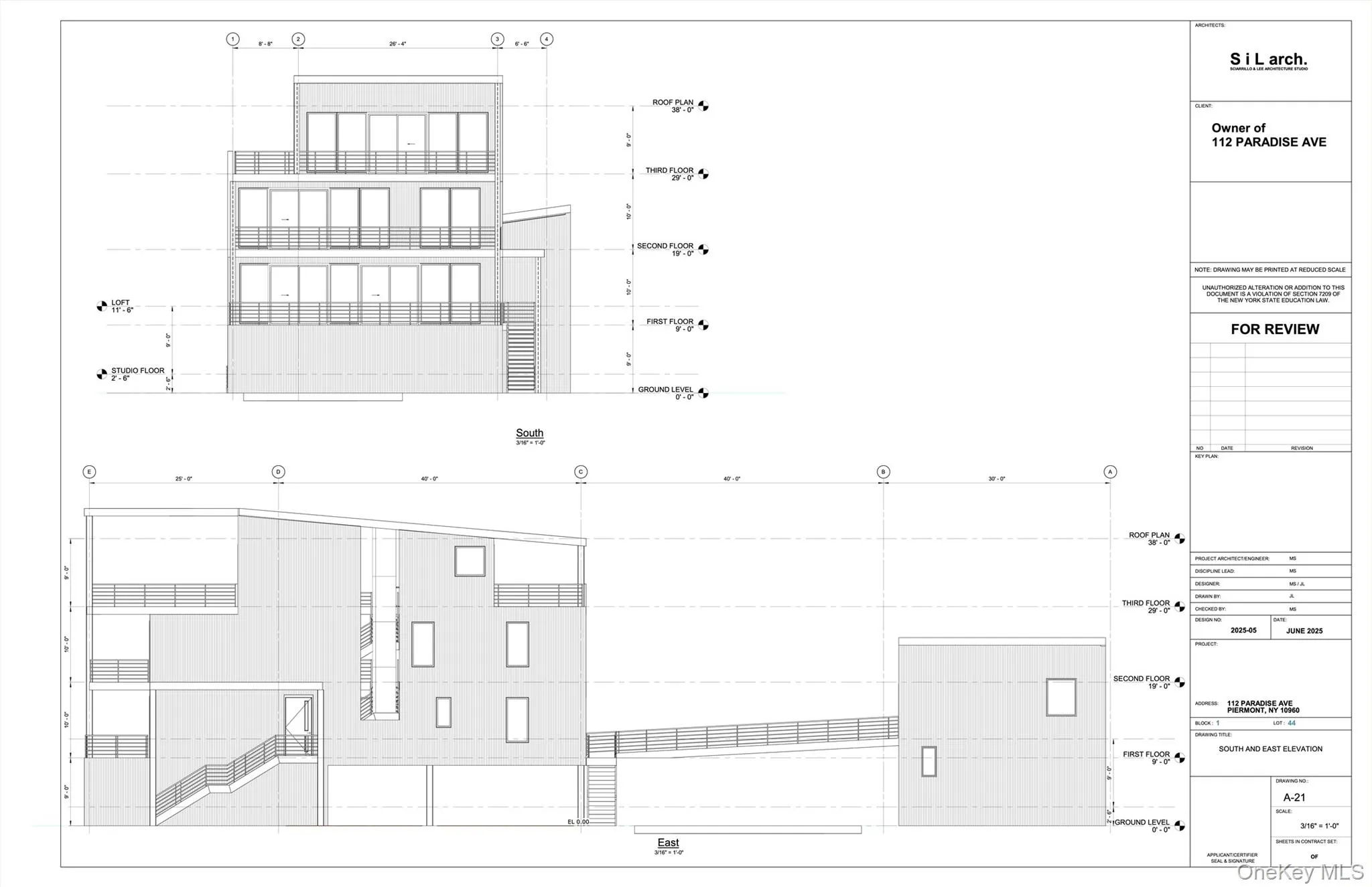 South & East Elevation South & East Elevation