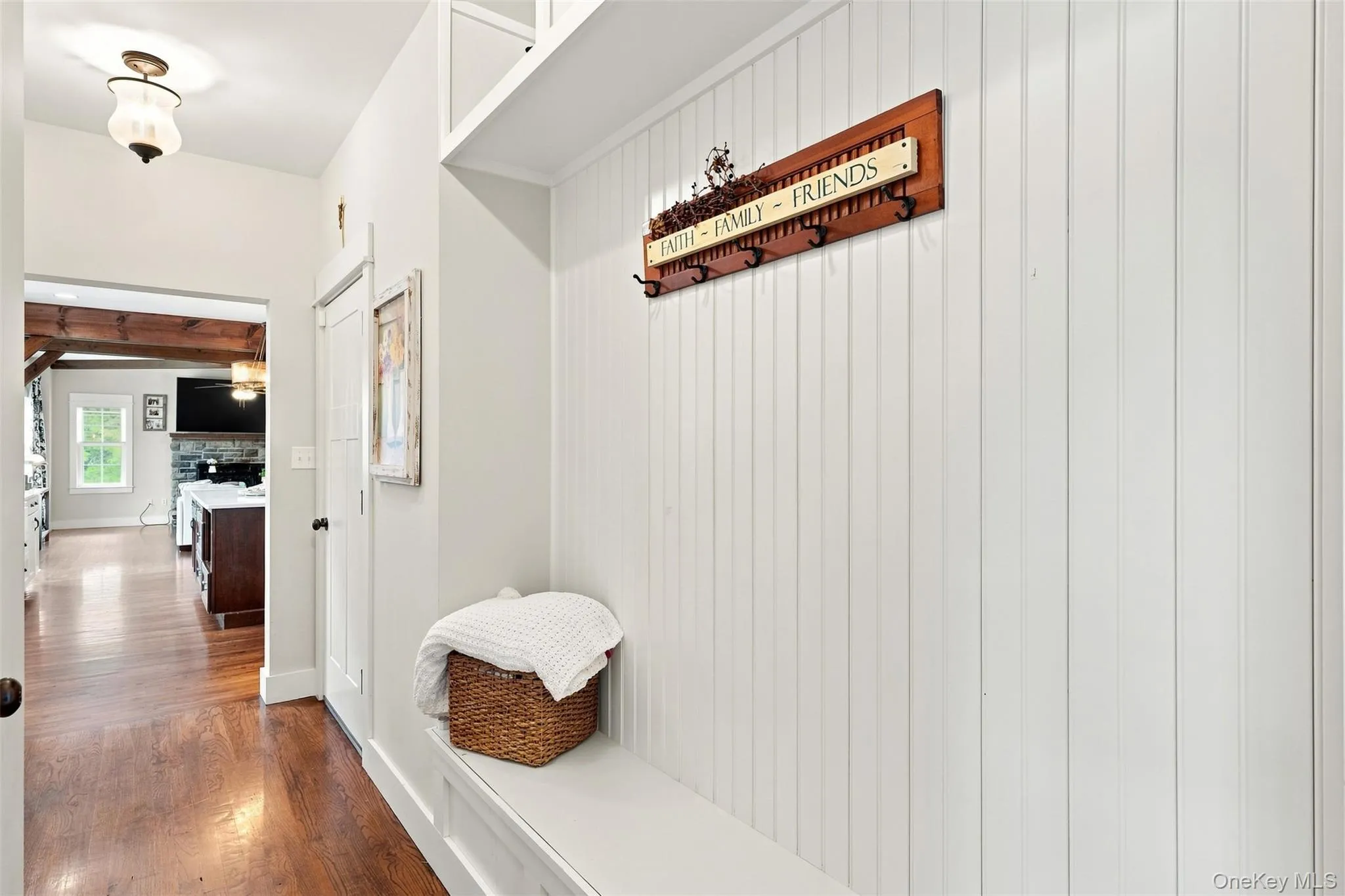 Backhall mudroom by garage entrance Backhall mudroom by garage entrance