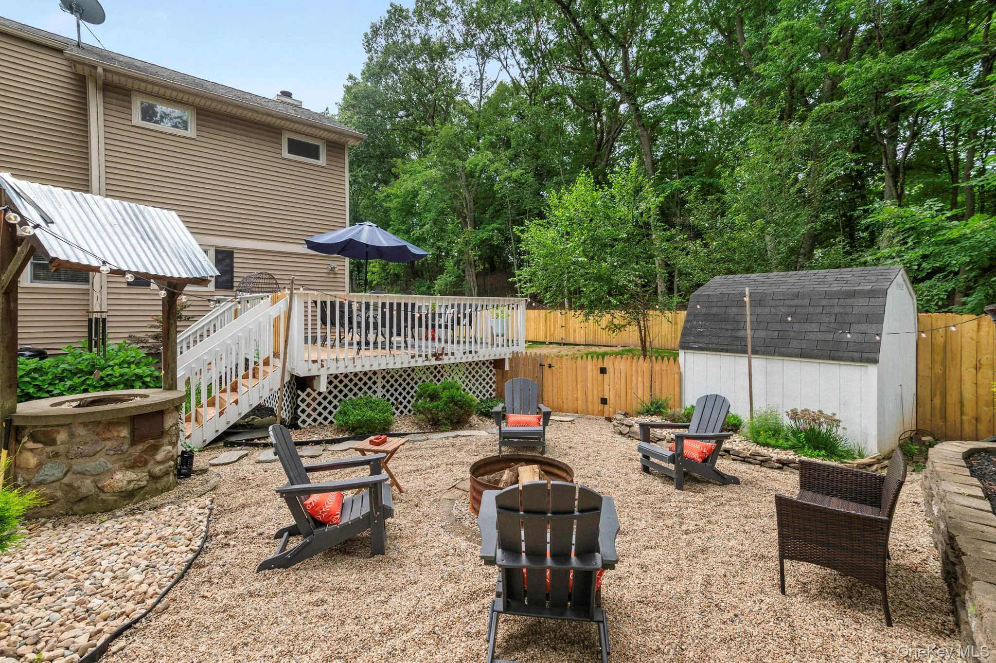 Gravel patio Gravel patio