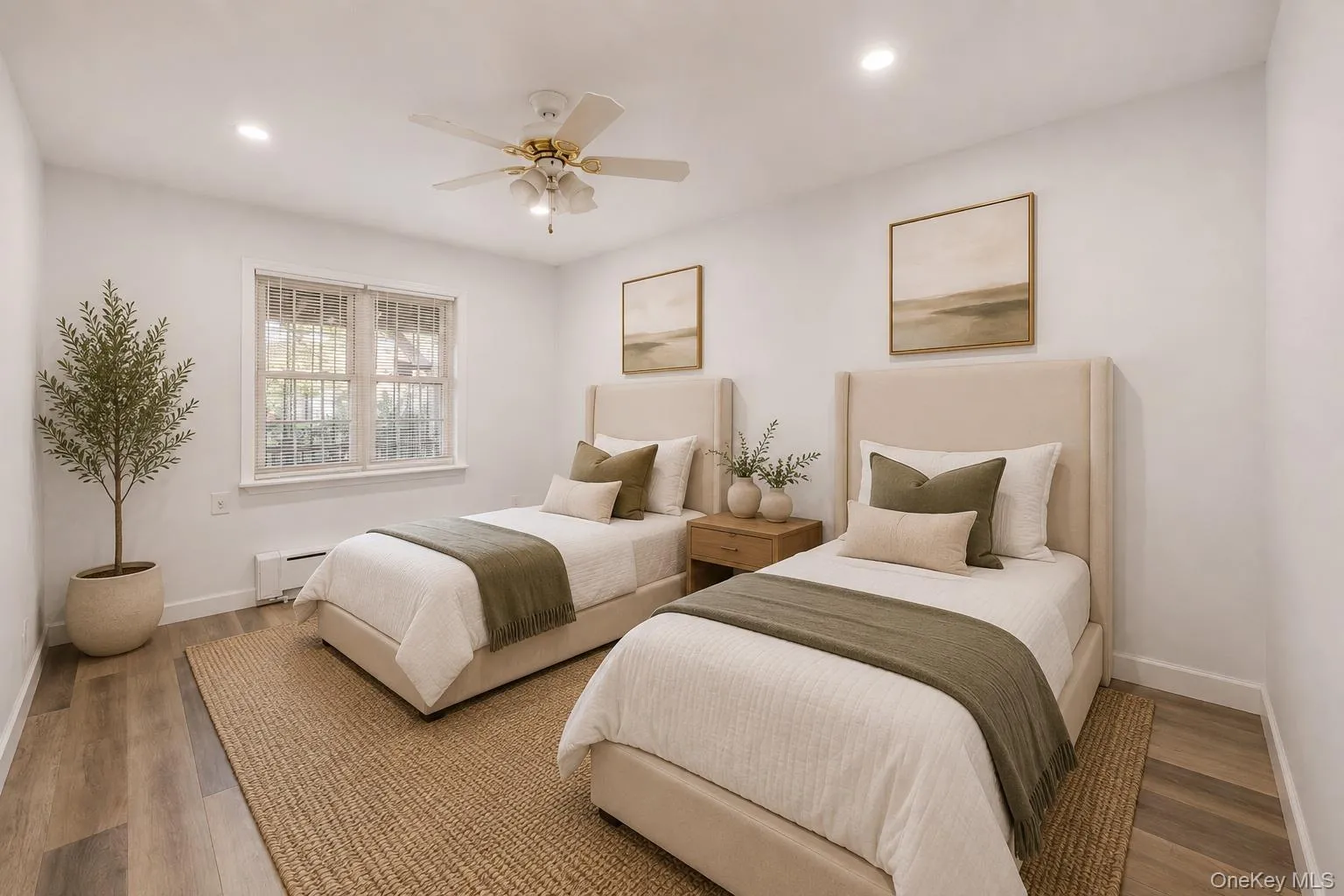 Virtually staged showing there is enough for two twin beds or a queen size bed in the second bedroom. Virtually staged showing there is enough for two twin beds or a queen size bed in the second bedroom.