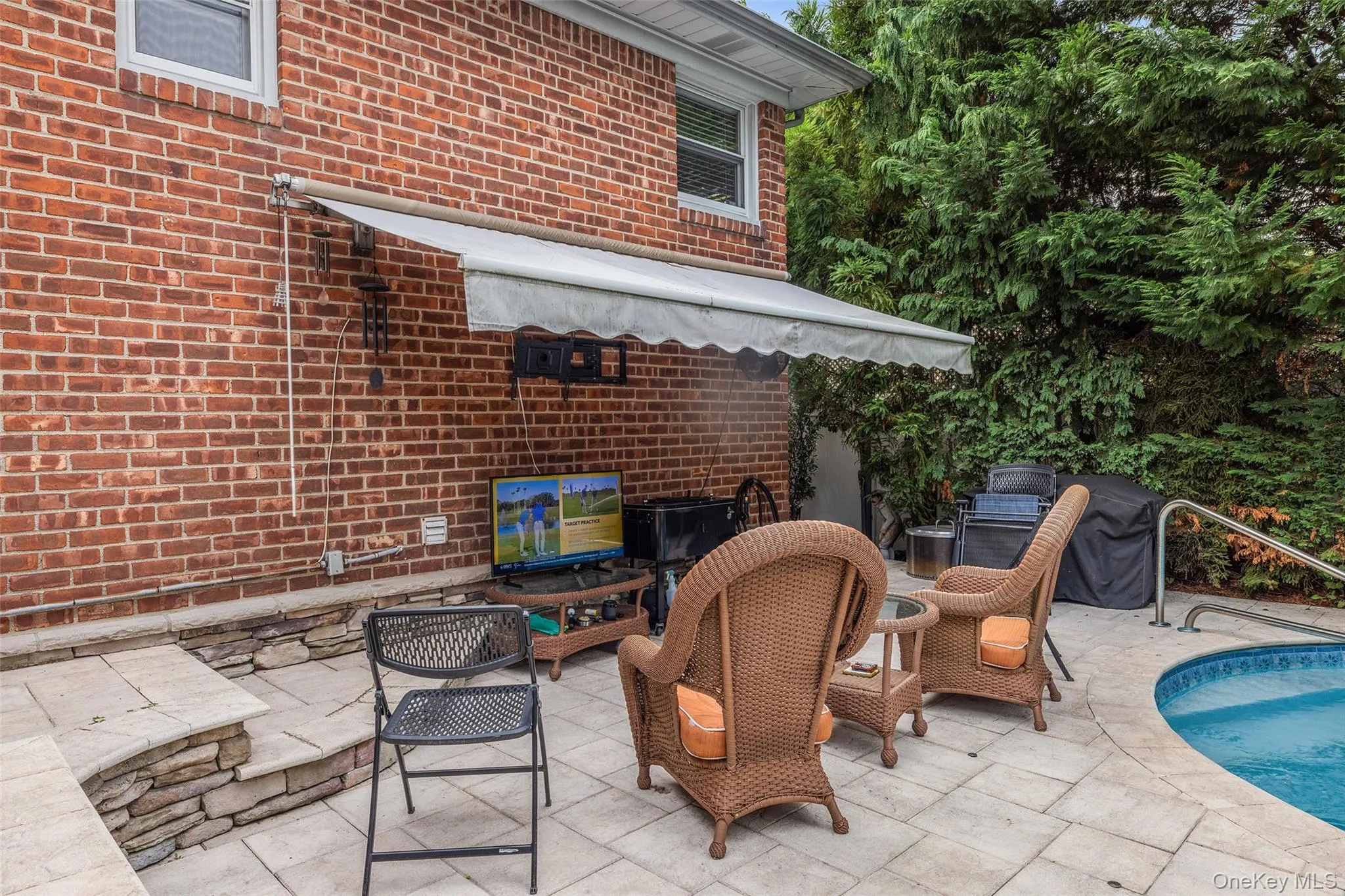 Backyard entertainment area Backyard entertainment area