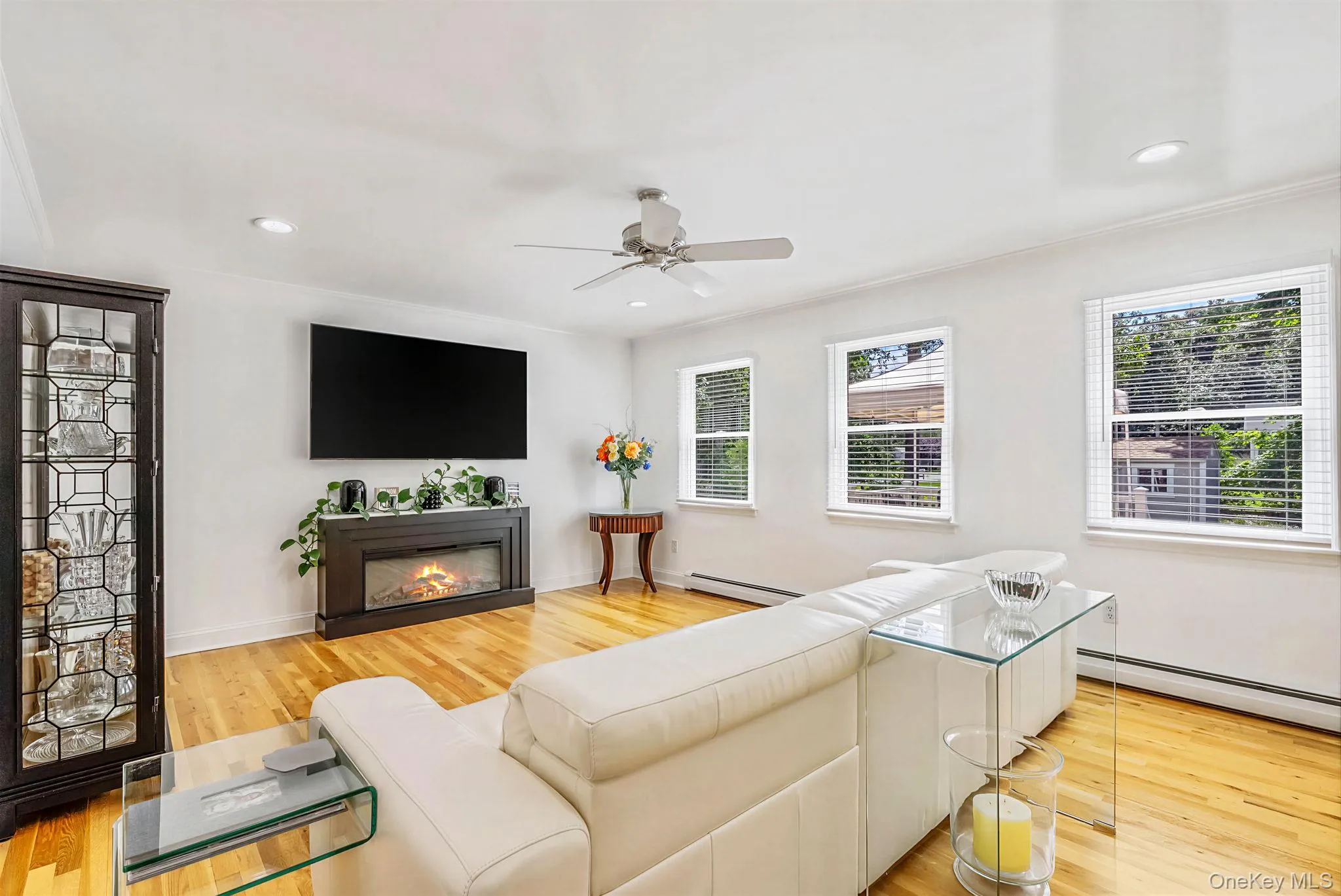 Living room with hardwood floors Living room with hardwood floors