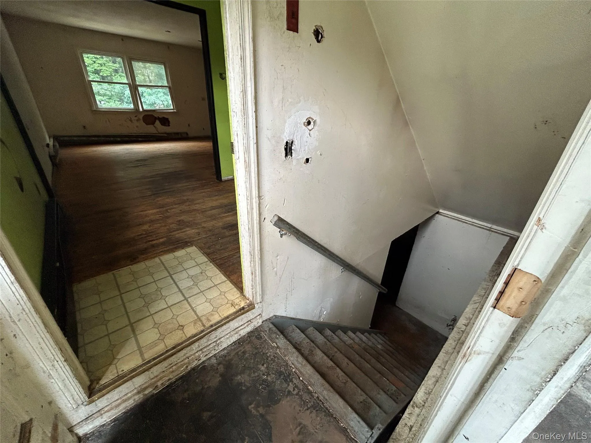 Stairs to basement Stairs to basement
