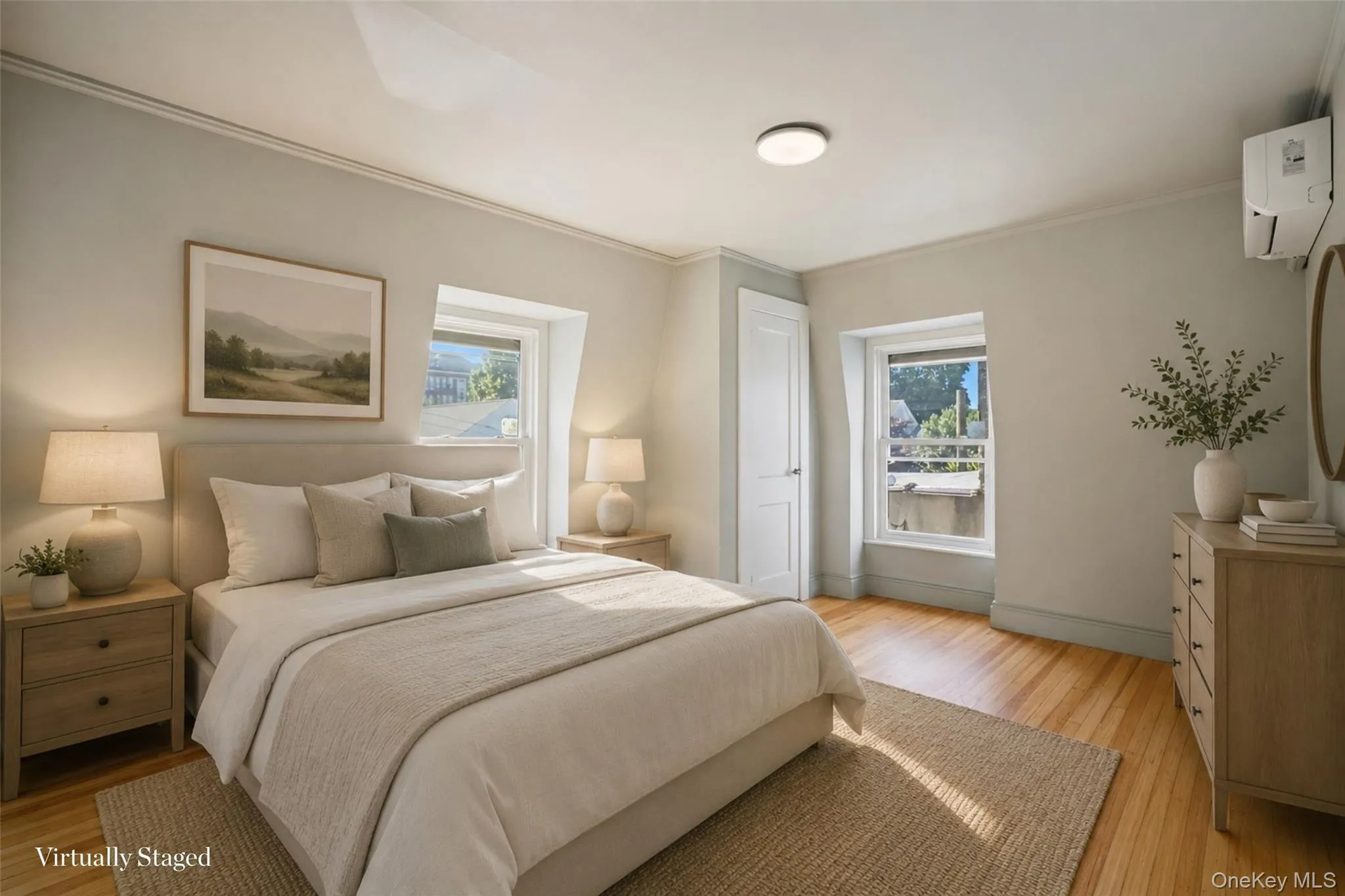 Virtually staged, larger bedroom Virtually staged, larger bedroom