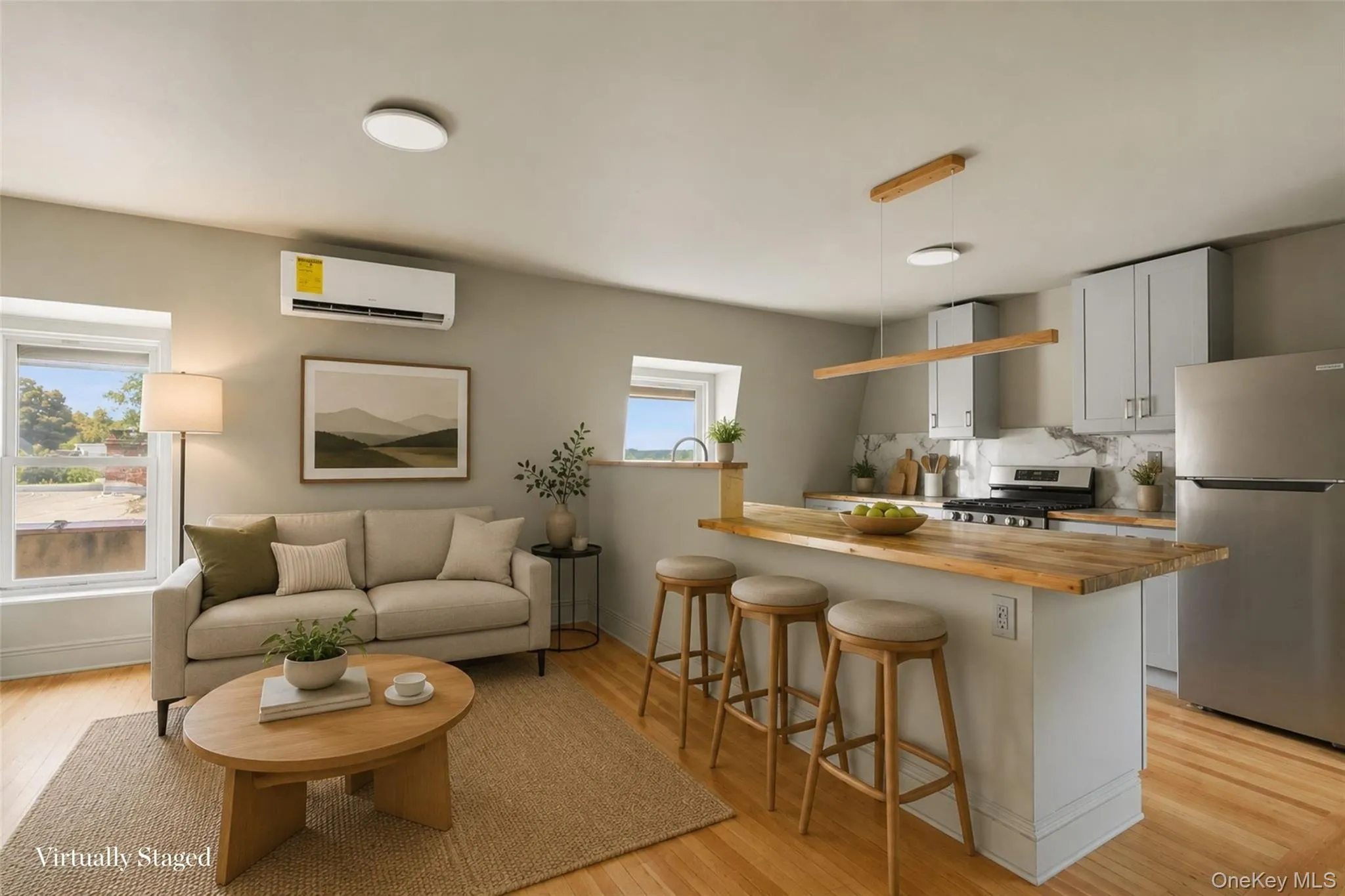 Virtually Staged, open kitchen to living room Virtually Staged, open kitchen to living room