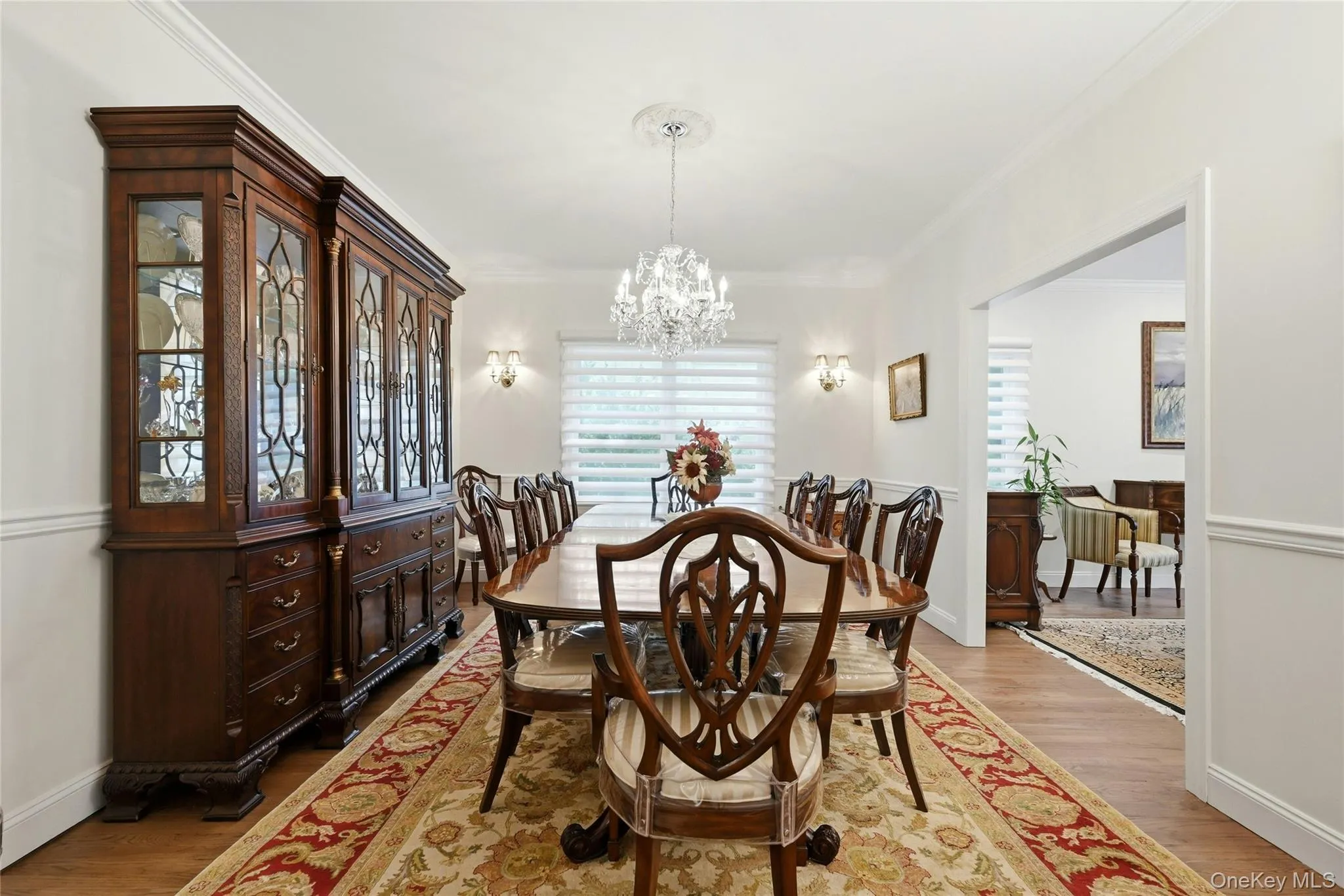 Formal dining room with chandelier Formal dining room with chandelier