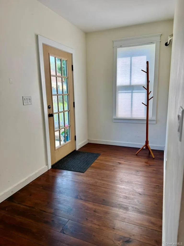 Back door off driveway parking Back door off driveway parking
