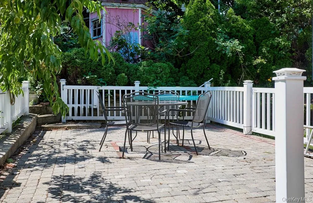 Large paver patio. Large paver patio.