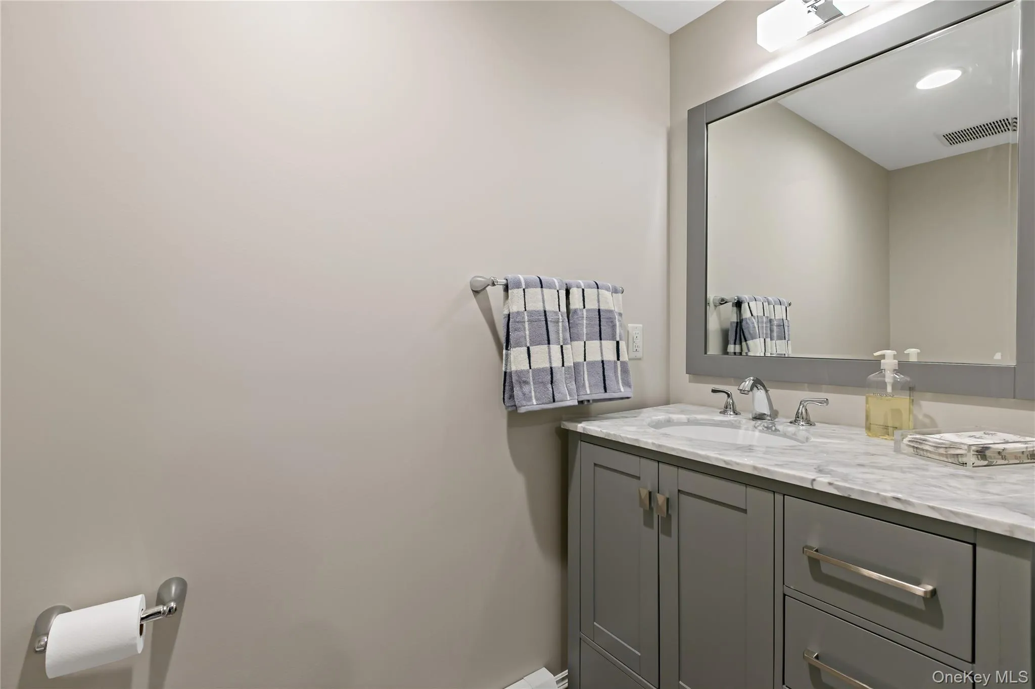 Powder Room in Playroom Powder Room in Playroom