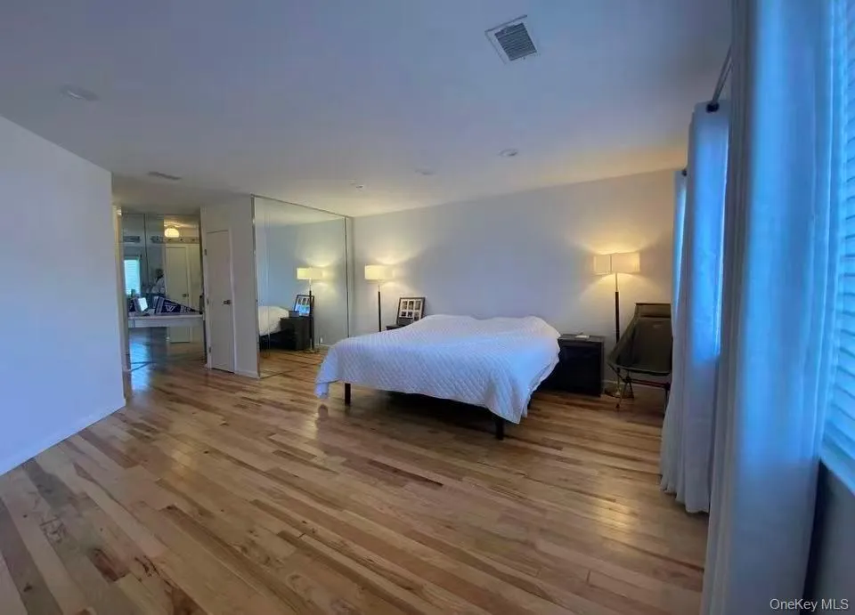Large bedroom with walk in closet. Large bedroom with walk in closet.
