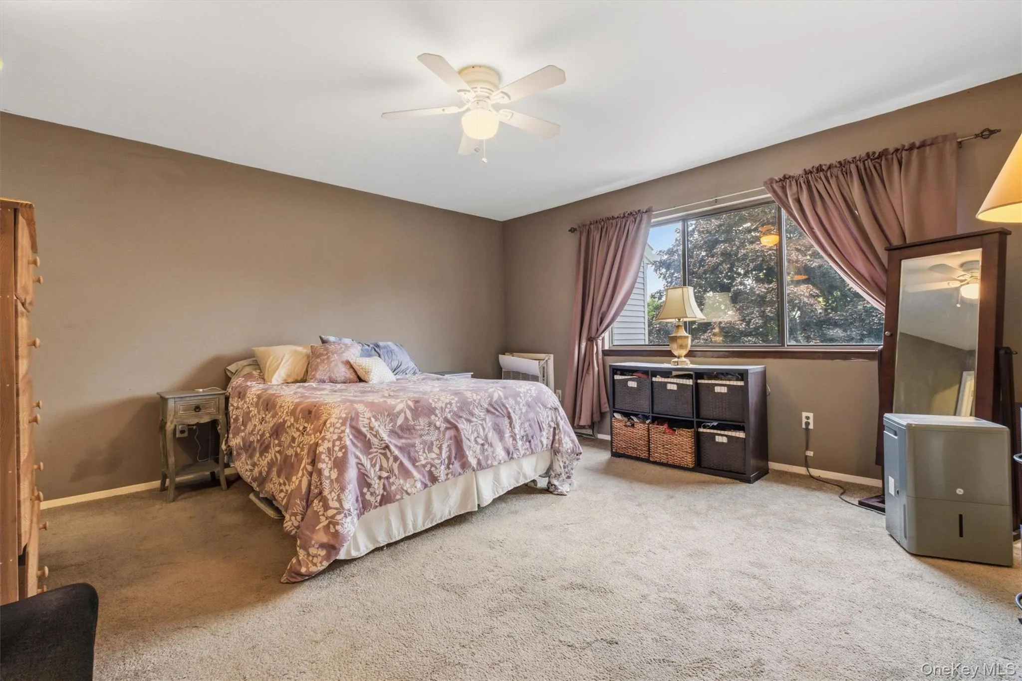 Large double window brings in morning sunlight Large double window brings in morning sunlight