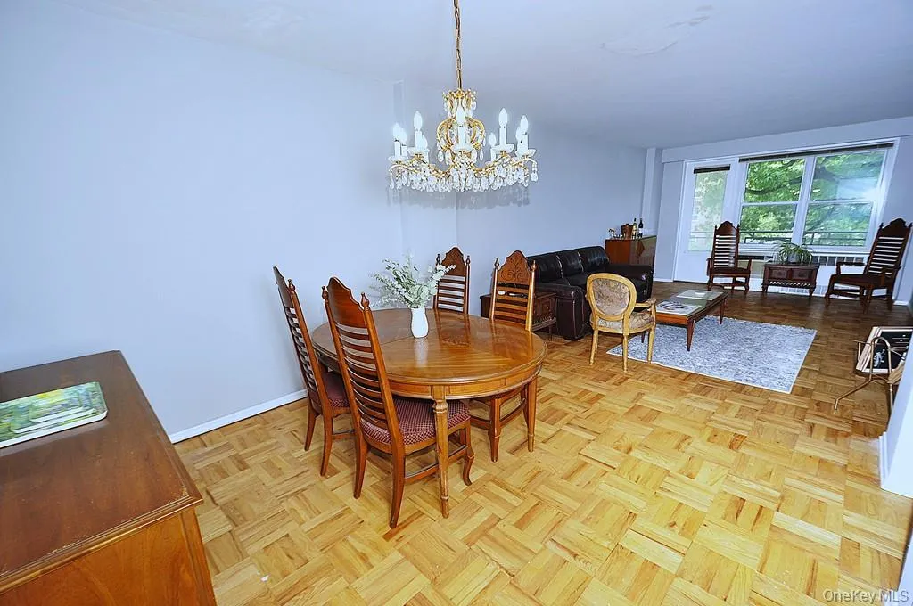 Dining area opens to the large living room. Dining area opens to the large living room.