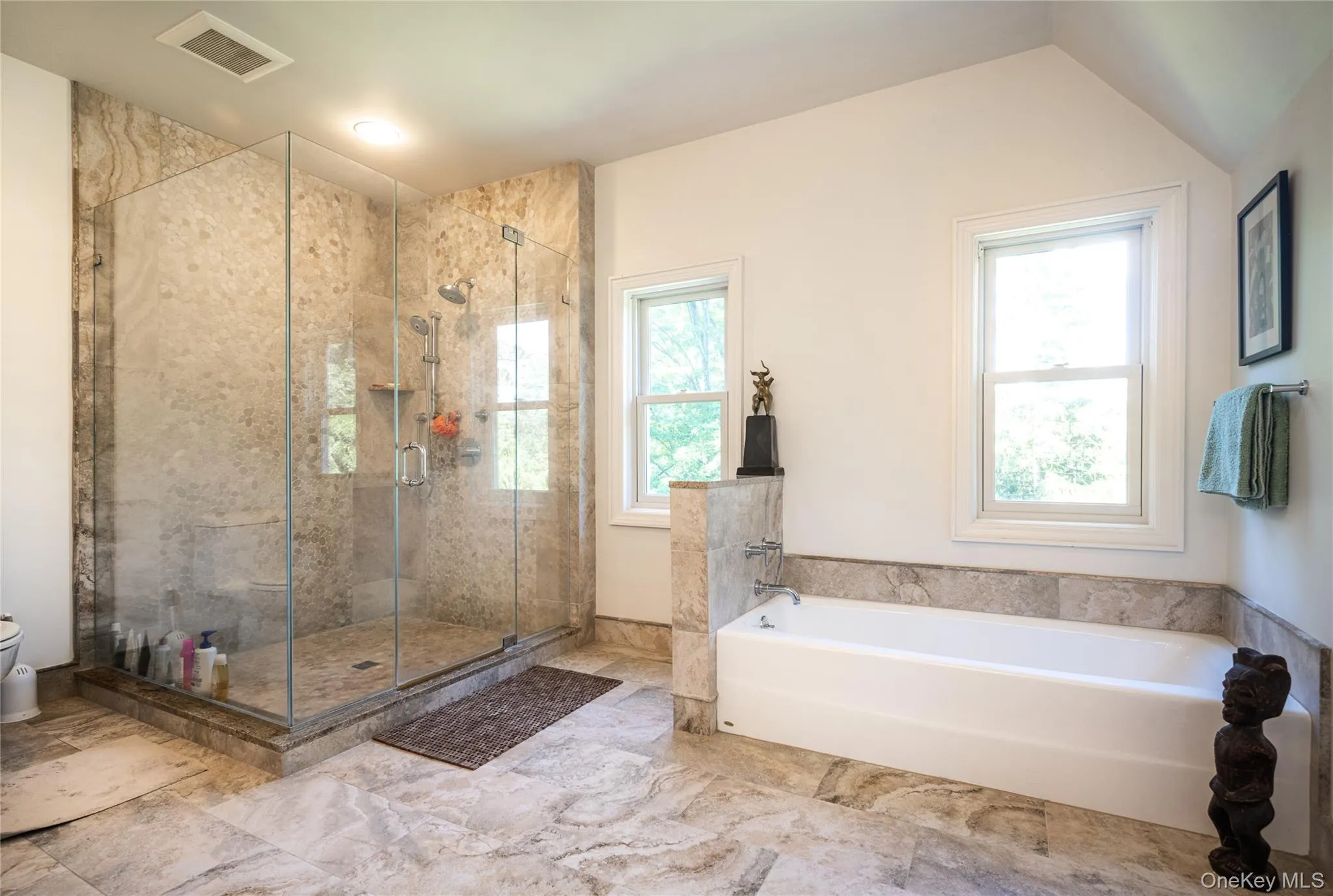 Primary Bathroom oversized shower an soaking Tub. Primary Bathroom oversized shower an soaking Tub.