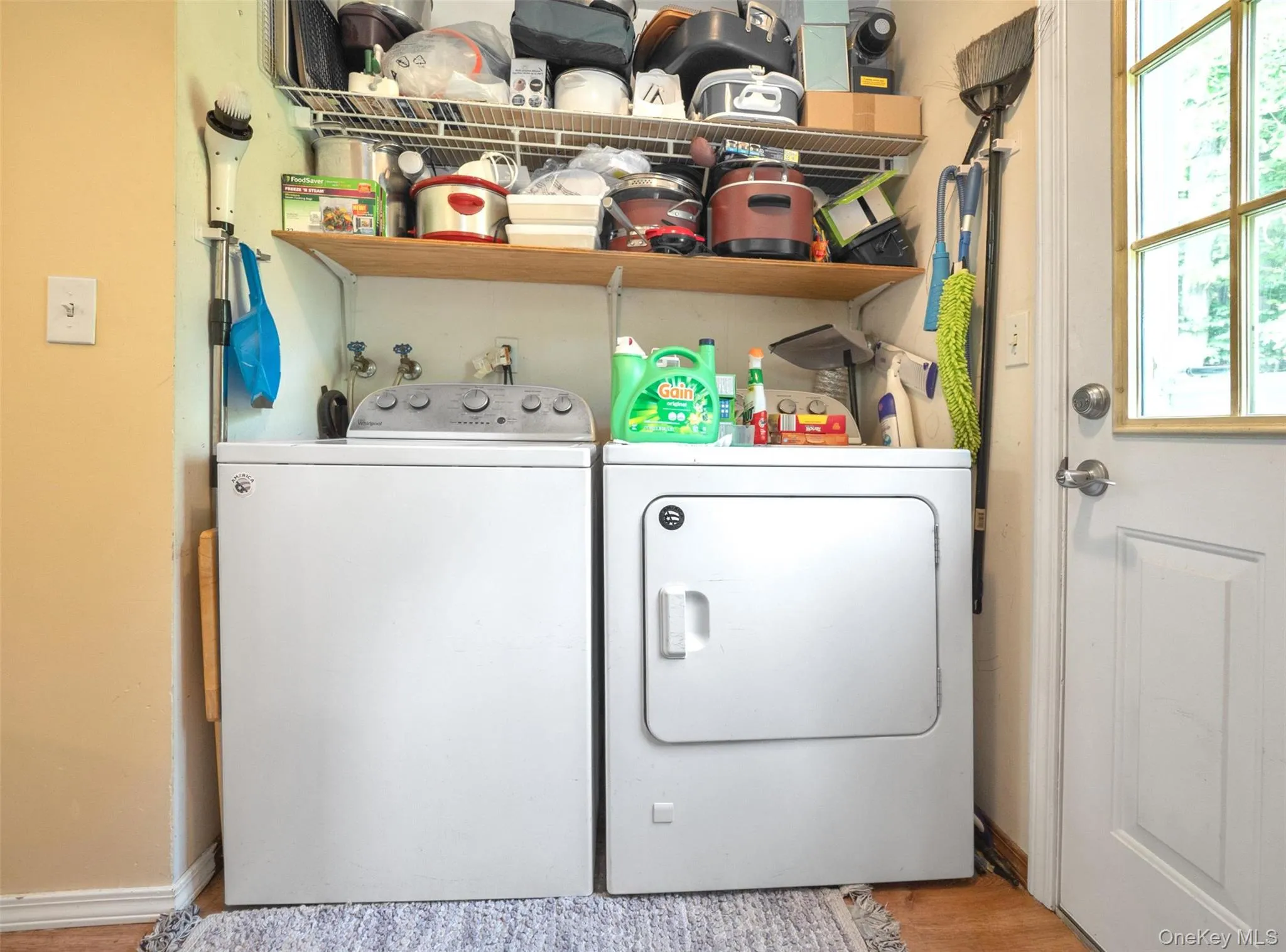 Side door off laundry room for convenience Side door off laundry room for convenience