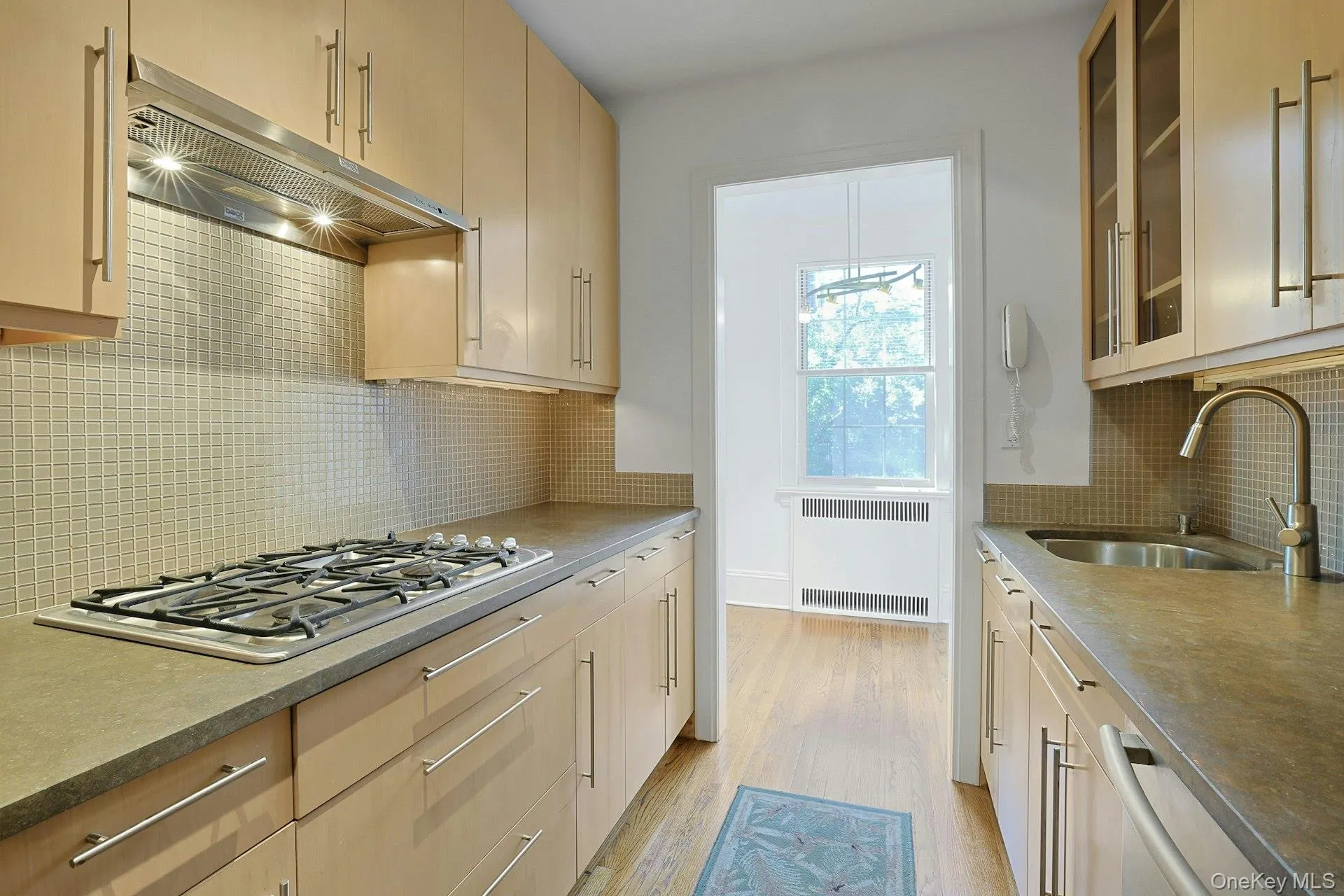 Large, Renovated Eat In Kitchen w/Stainless Steel Appliances, Granite Countertops, undercounter lighting and Wood Floor Large, Renovated Eat In Kitchen w/Stainless Steel Appliances, Granite Countertops, undercounter lighting and Wood Floor