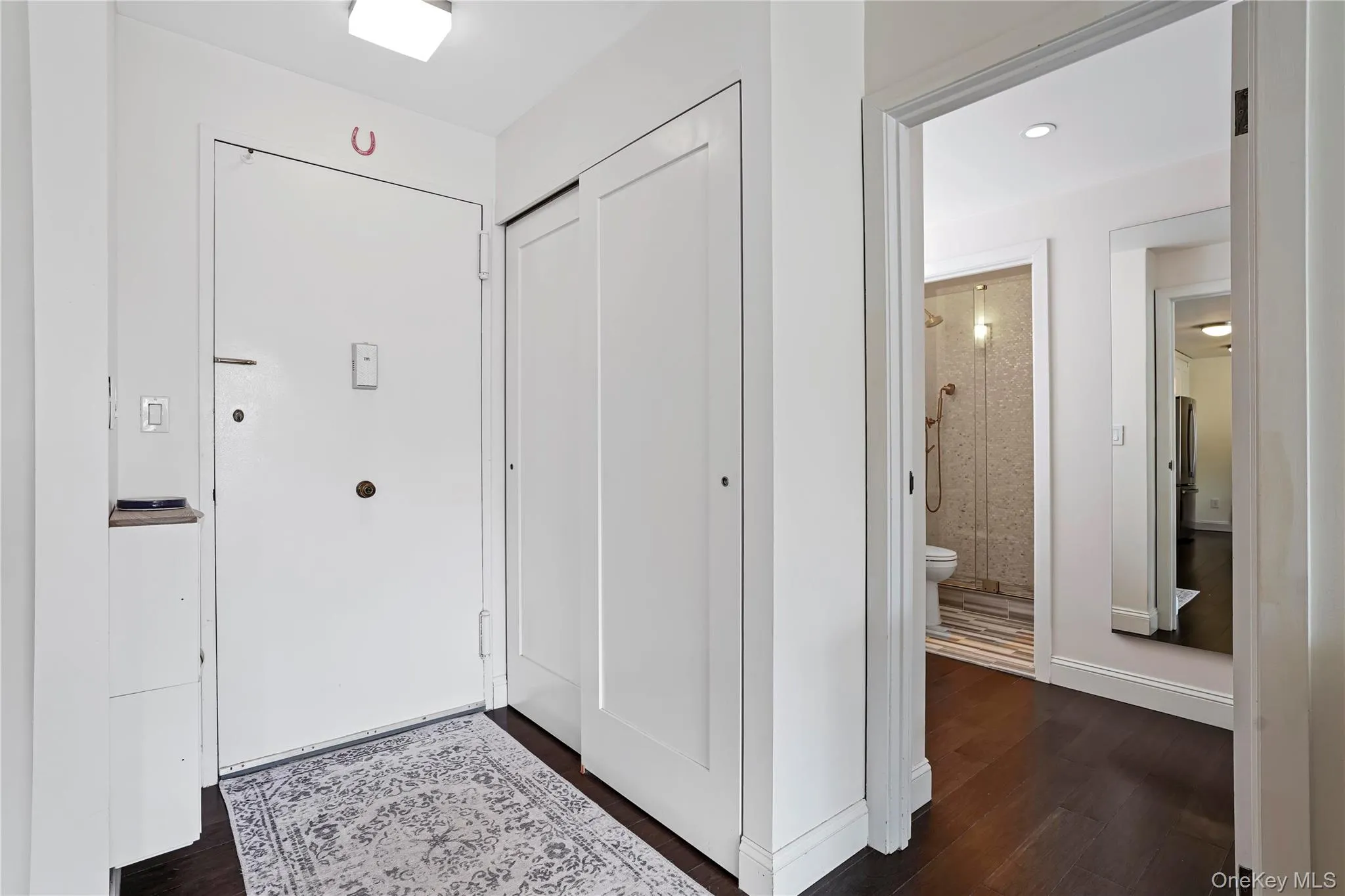 The entrance foyer has a closet for your coats. Please notice the new solid wood doors The entrance foyer has a closet for your coats. Please notice the new solid wood doors