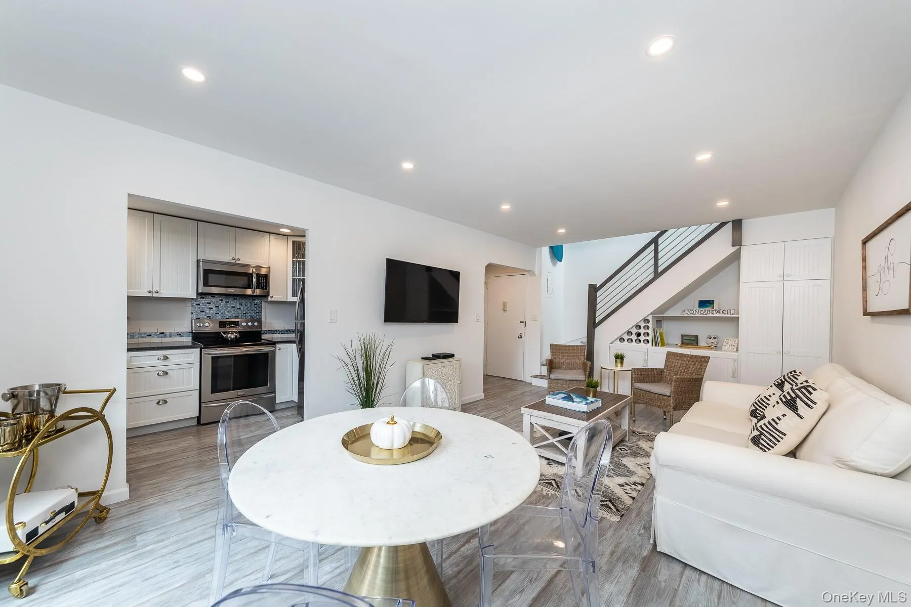 Open floor plan living room to kitchen Open floor plan living room to kitchen