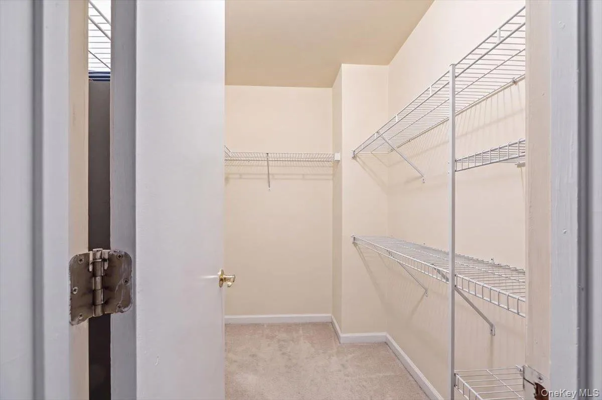 Primary closet (belongings photoshopped out) Primary closet (belongings photoshopped out)