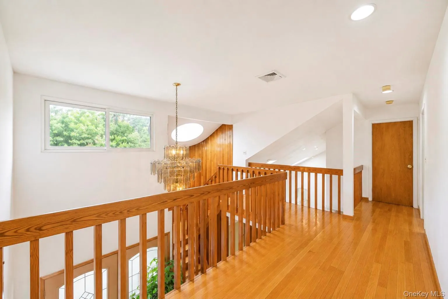 Up the stairs to 2nd floor hallway. Up the stairs to 2nd floor hallway.