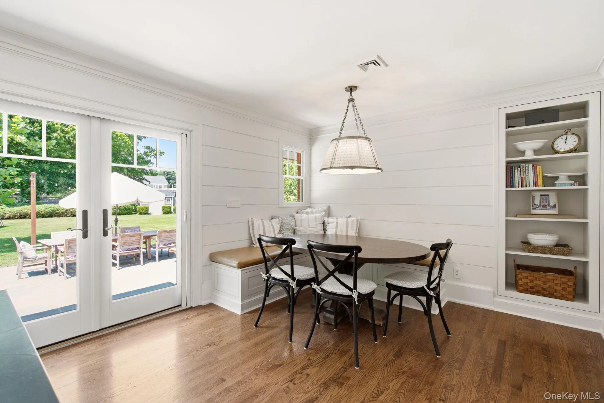 French Doors & gleaming wood floors. French Doors & gleaming wood floors.