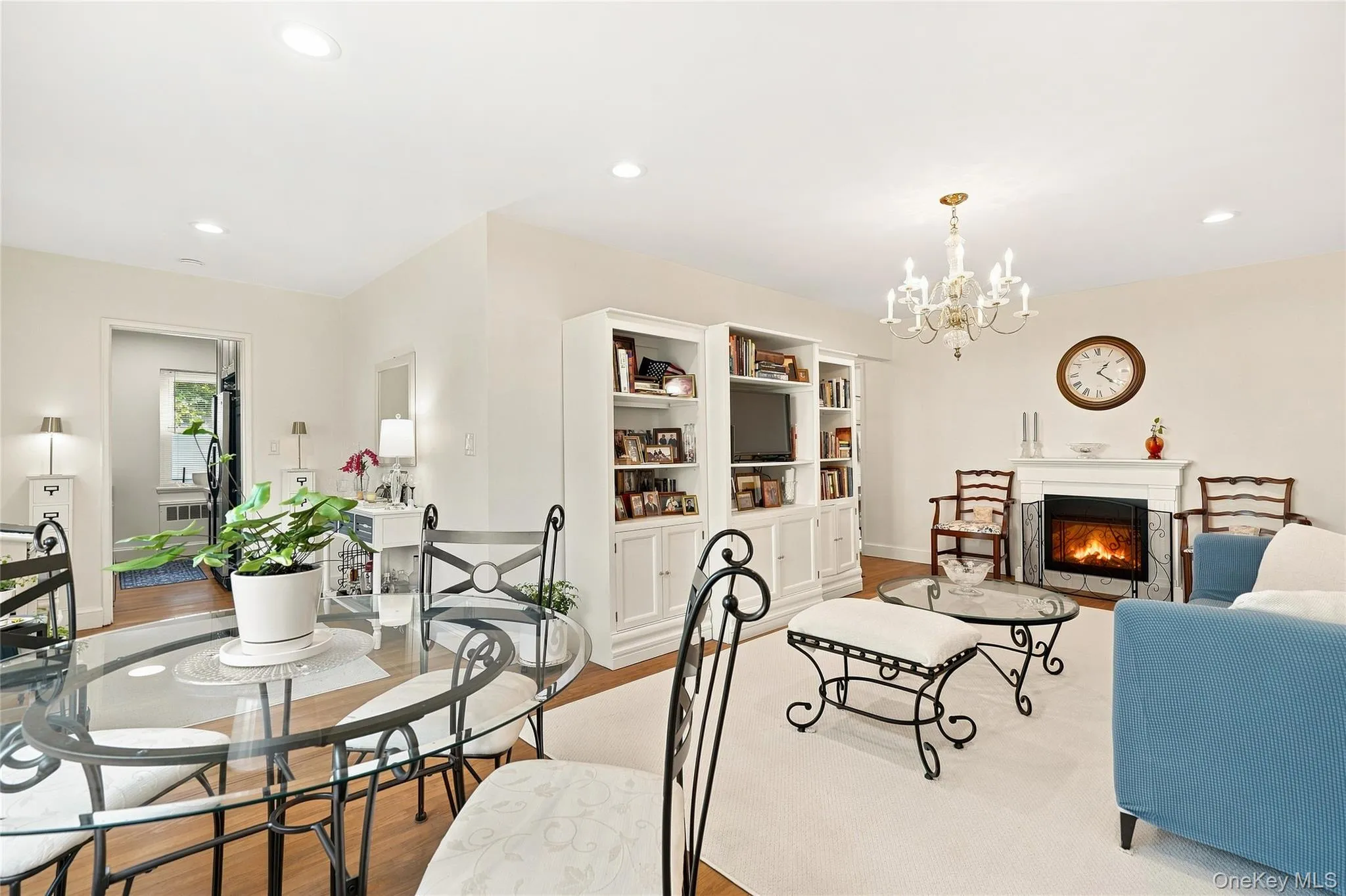 Length pf Living Room with wonderful electric fireplace Length pf Living Room with wonderful electric fireplace